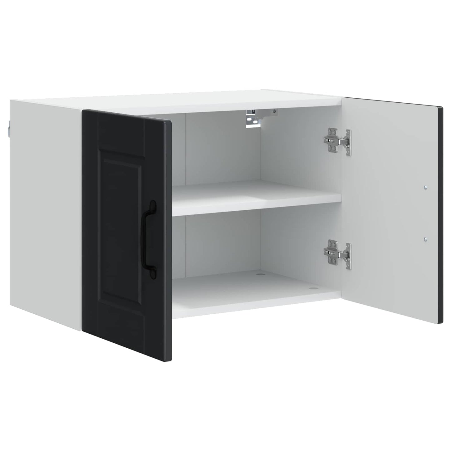 Wandschrank PORTO 2 stk. Schwarz Holzwerkstoff