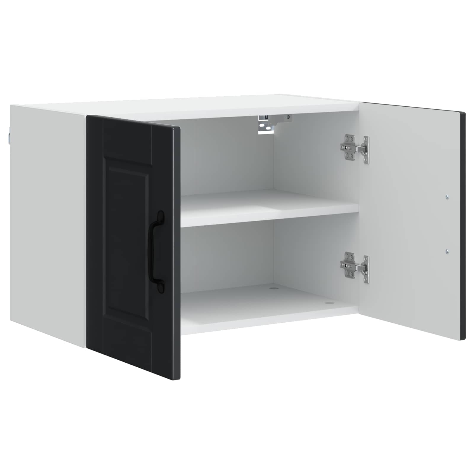 Wandschrank PORTO 2 stk. Schwarz Holzwerkstoff