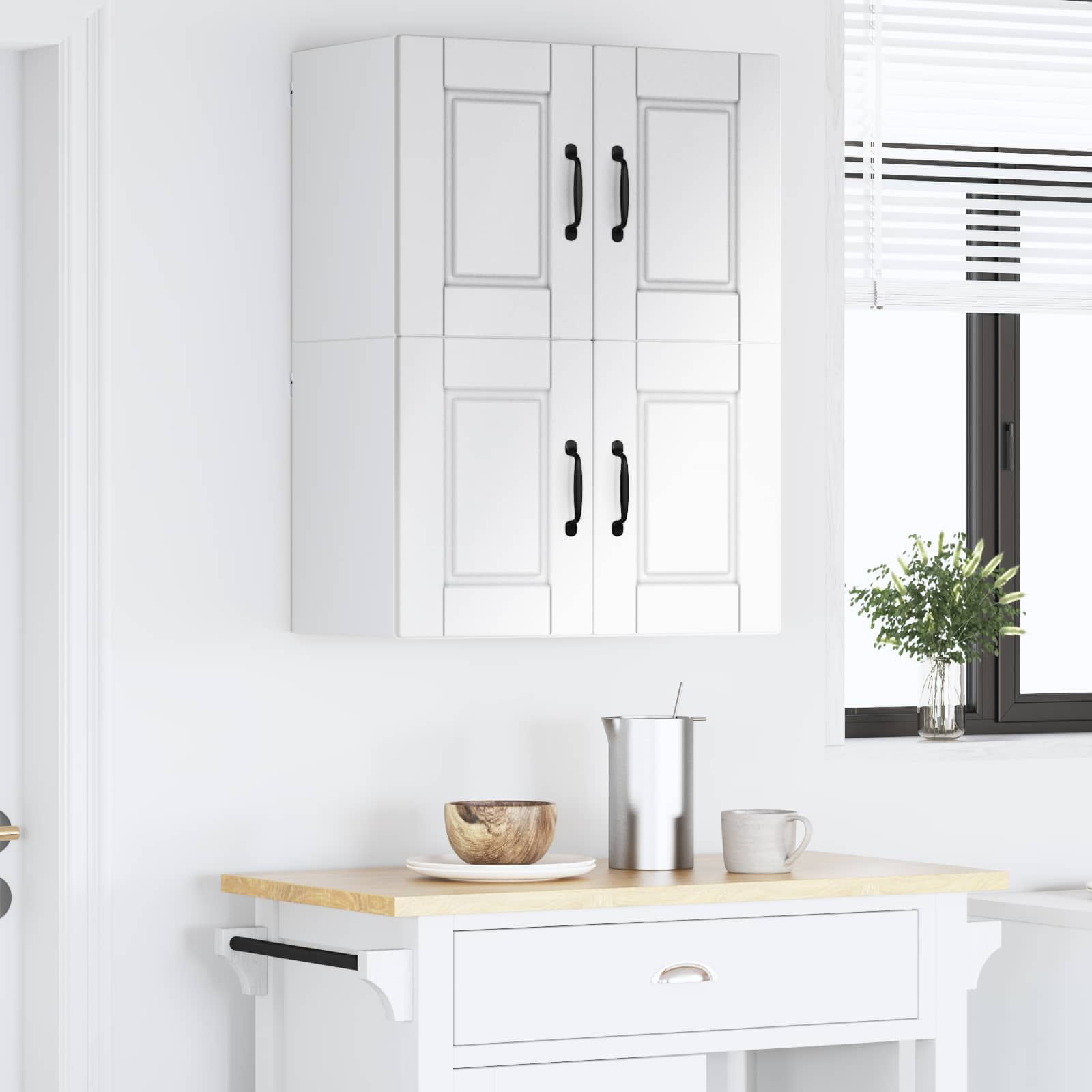 Wandschrank PORTO 2 stk. Hochglanz Weiß Holzwerkstoff