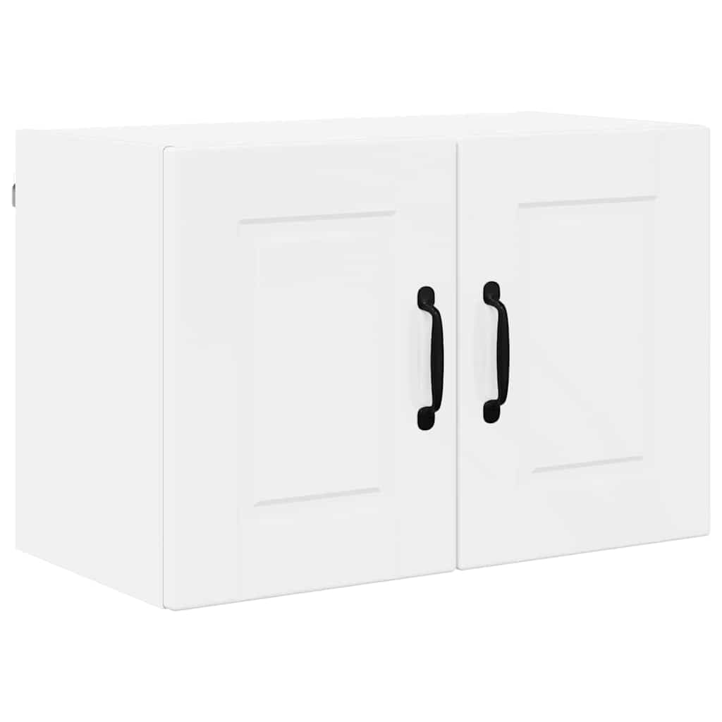 Küchenwandschrank mit Tür 2 pcs Hochglanz Weiß 60 x 31 x 40 cm