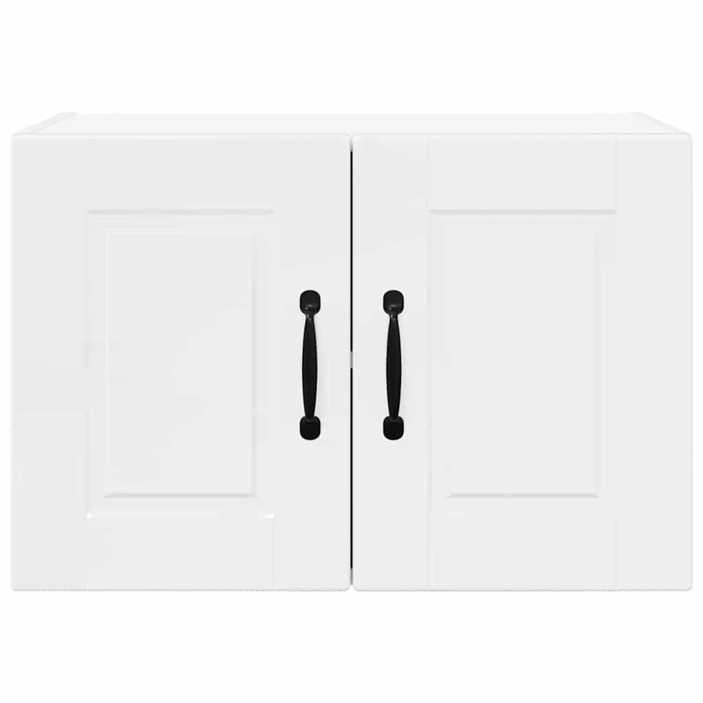 Küchenwandschrank mit Tür 2 pcs Hochglanz Weiß 60 x 31 x 40 cm