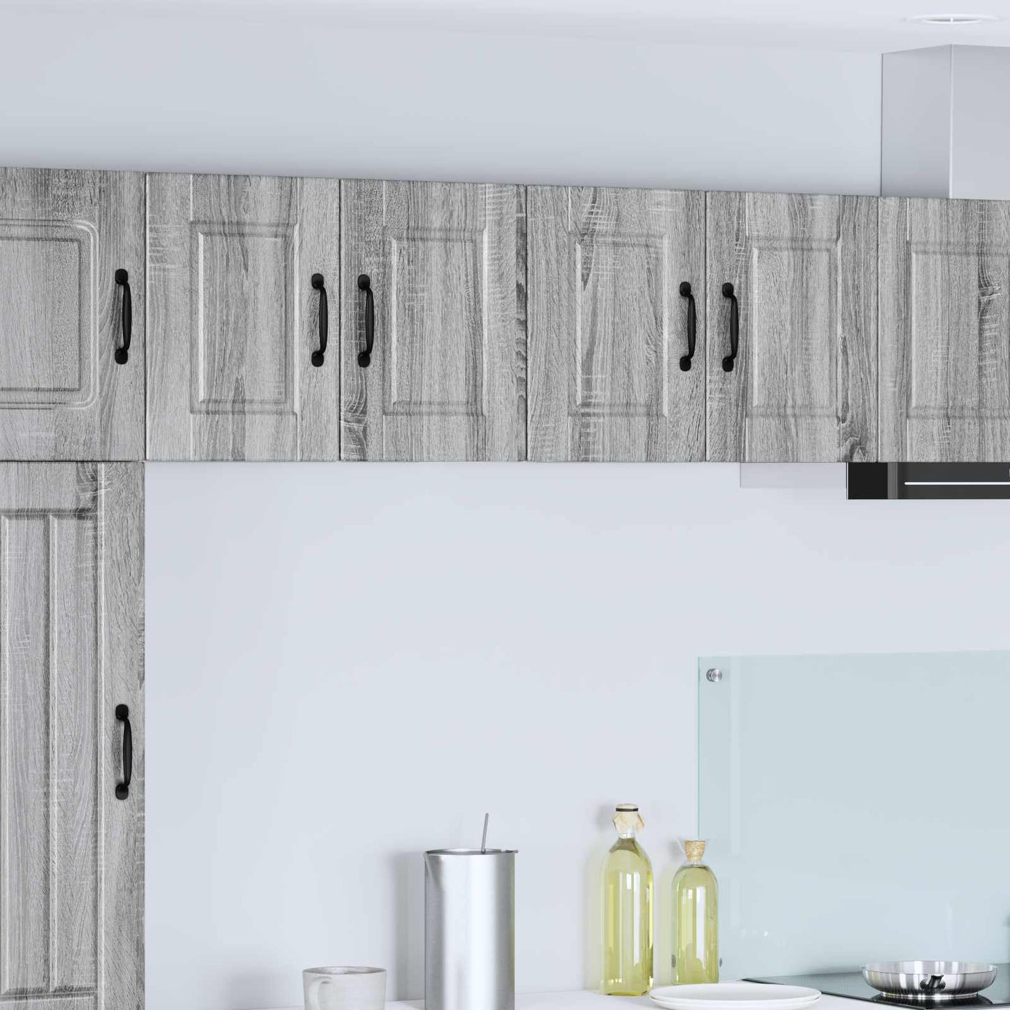 Wandschrank PORTO 2 stk. Graues Sonoma Holzwerkstoff