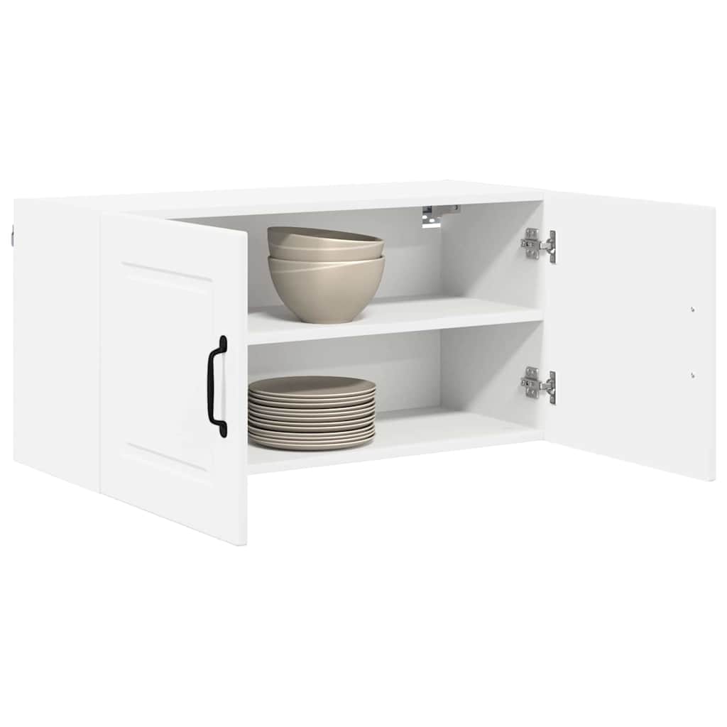 Küchenwandschrank mit Regal Weiß 80 x 31 x 40 cm Holzwerkstoff