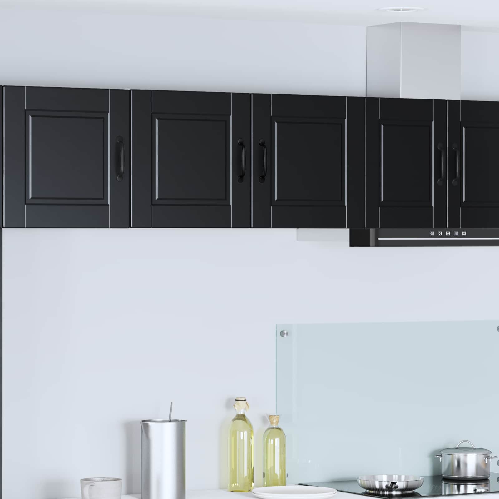 Wandschrank PORTO Schwarz 80 x 31 x 40 cm Holzwerkstoff