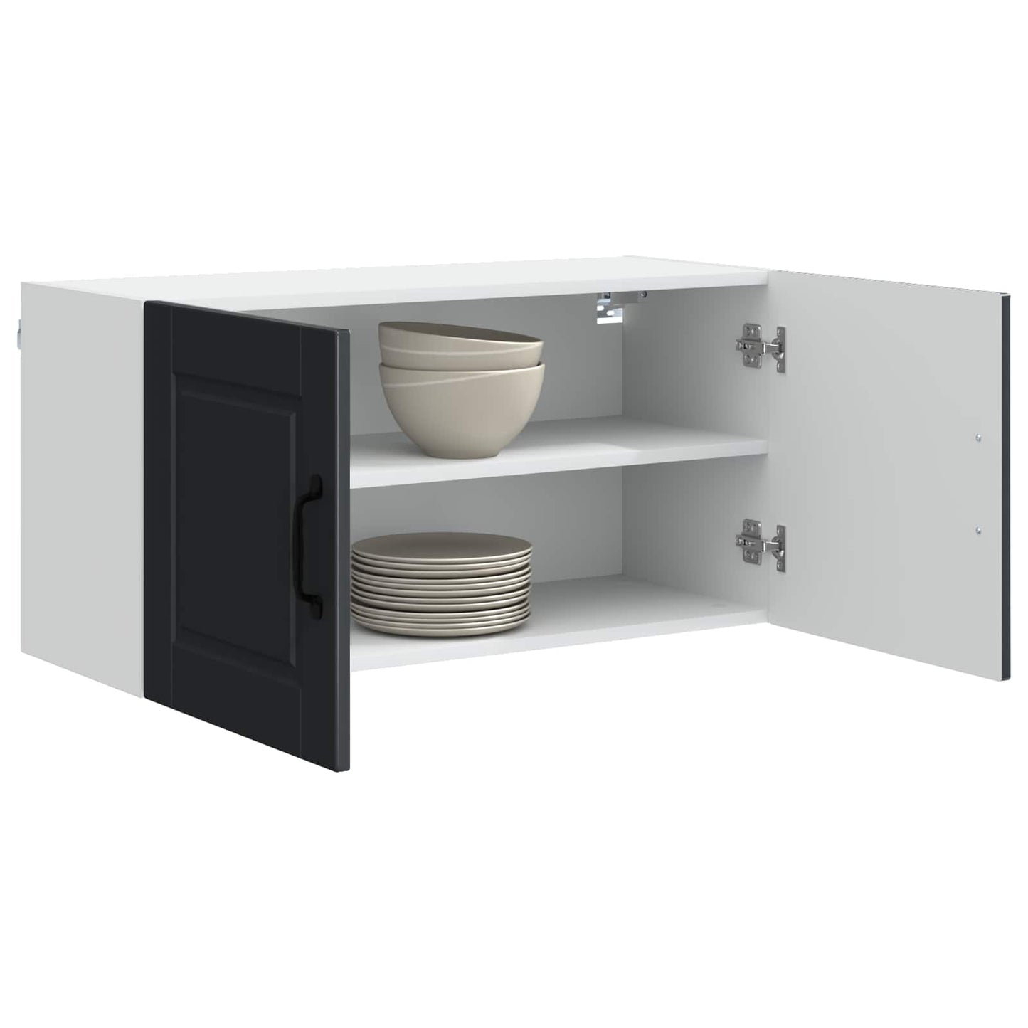 Wandschrank PORTO Schwarz 80 x 31 x 40 cm Holzwerkstoff