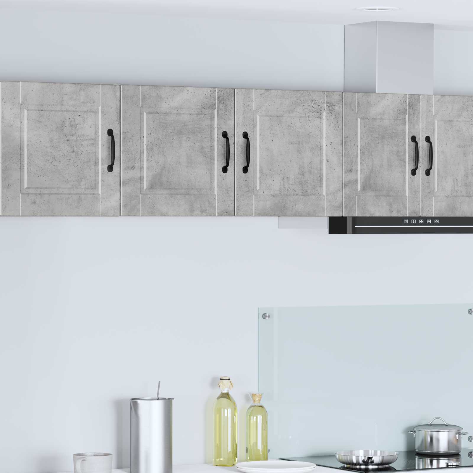 Wandschrank PORTO Beton Grau 80 x 31 x 40 cm Holzwerkstoff