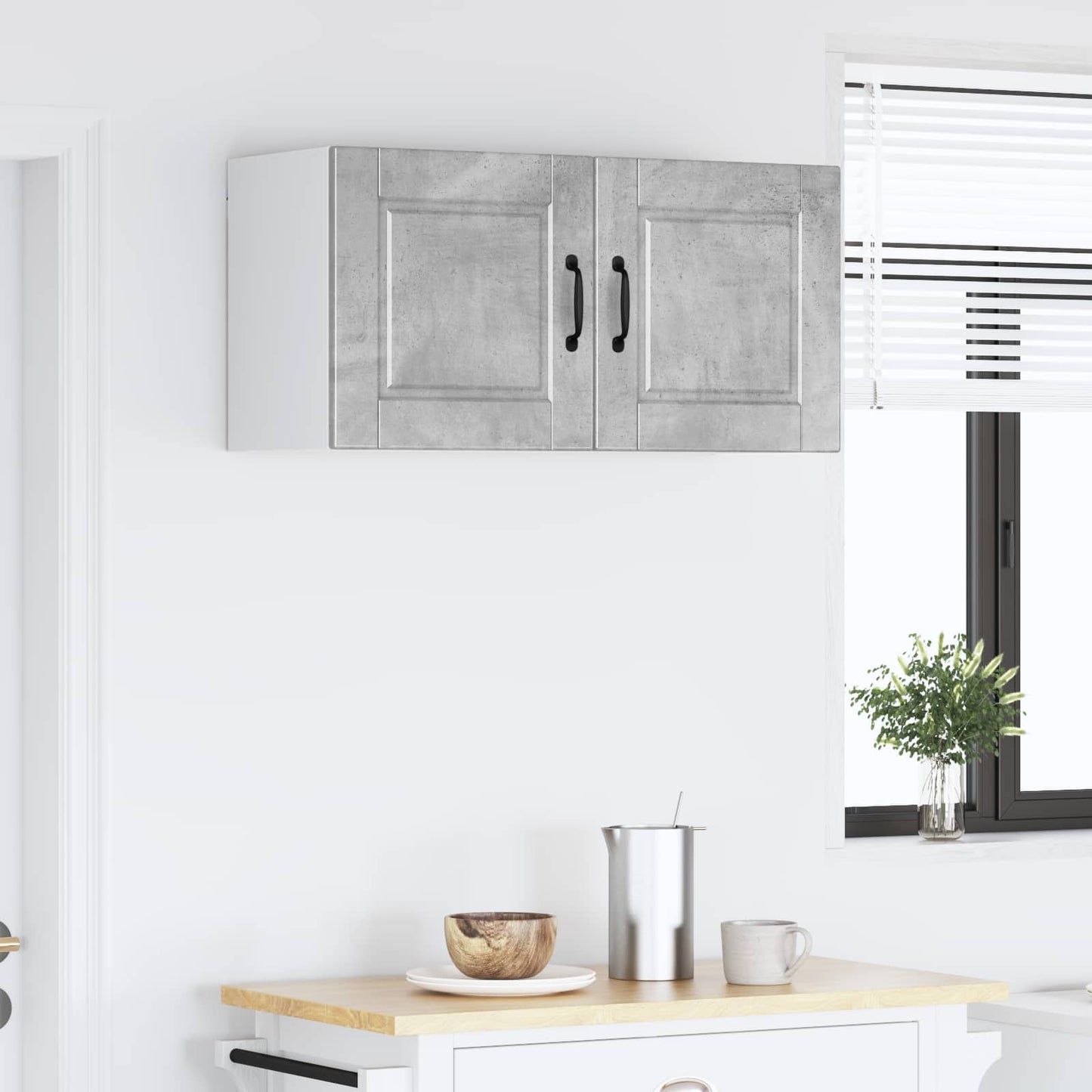 Wandschrank PORTO Beton Grau 80 x 31 x 40 cm Holzwerkstoff