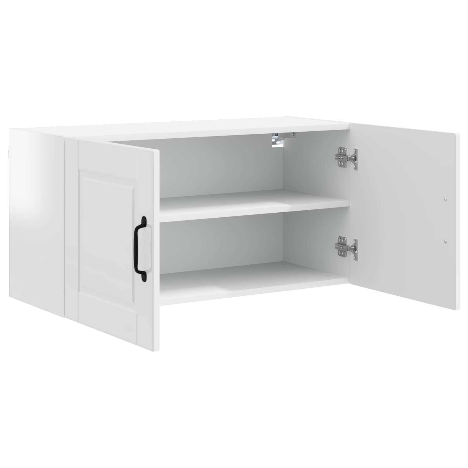 Wandschrank PORTO Hochglanz Weiß 80 x 31 x 40 cm Holzwerkstoff