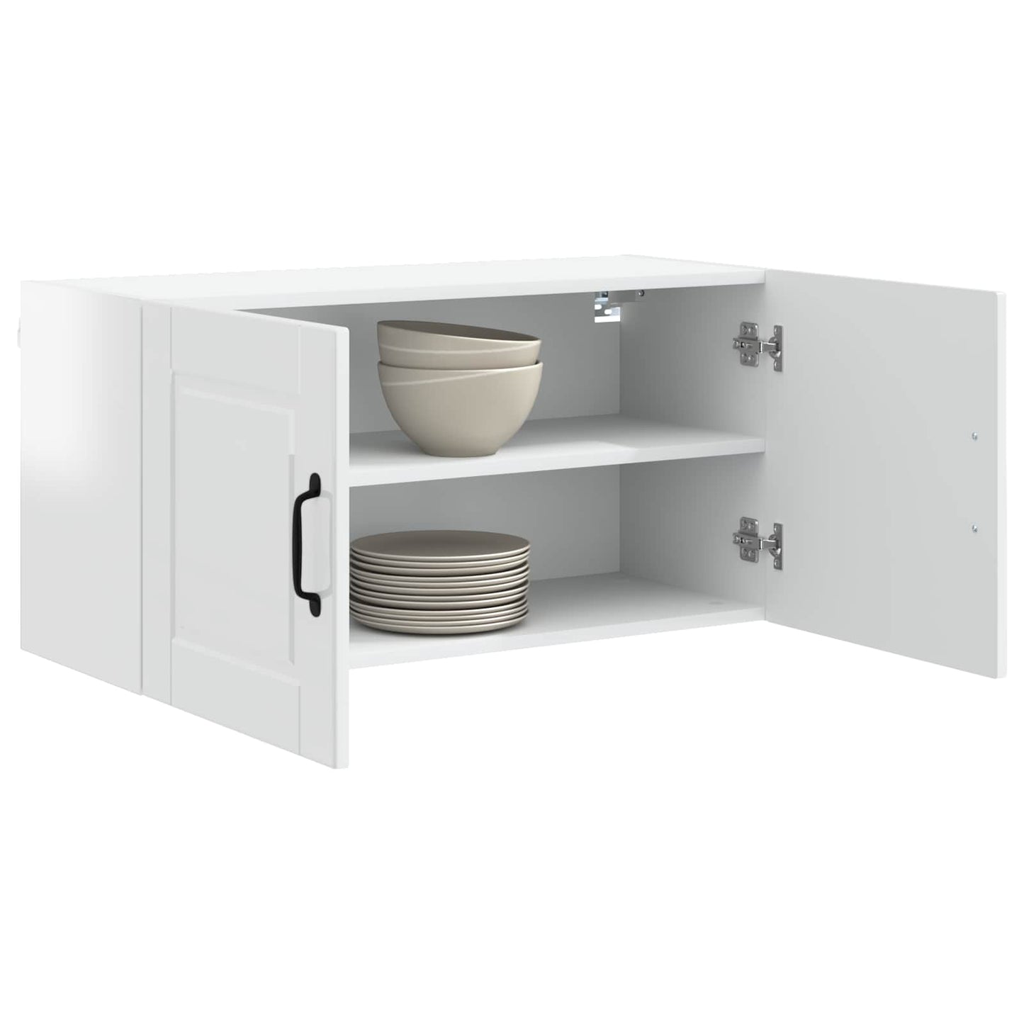 Wandschrank PORTO Hochglanz Weiß 80 x 31 x 40 cm Holzwerkstoff