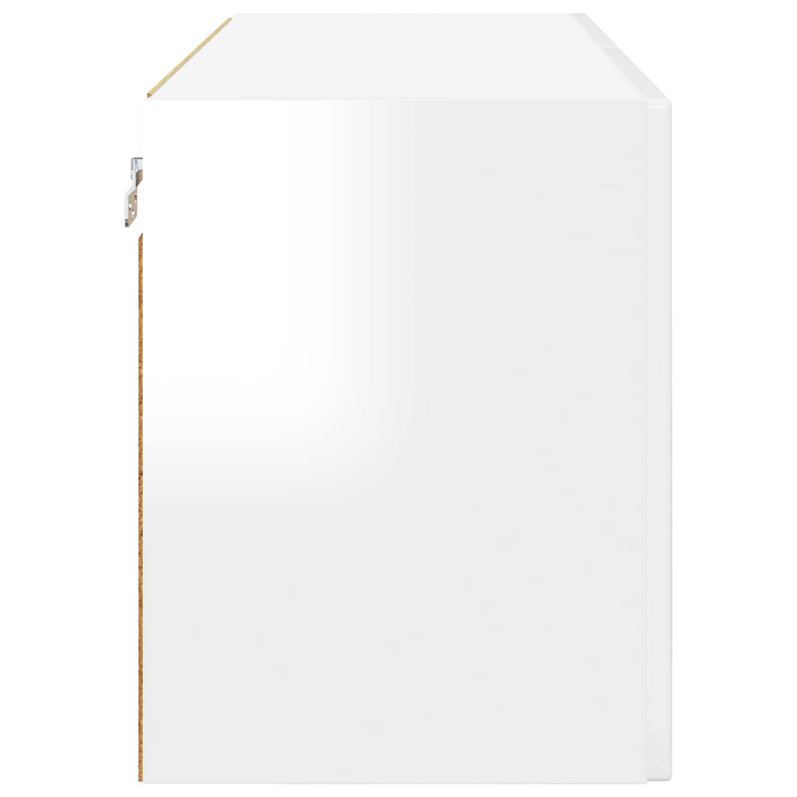 Wandschrank PORTO Hochglanz Weiß 80 x 31 x 40 cm Holzwerkstoff