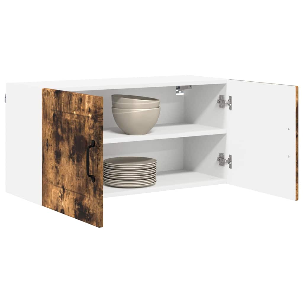 Küchenwandschrank mit Regal Geräucherte Eiche 80 x 31 x 40 cm