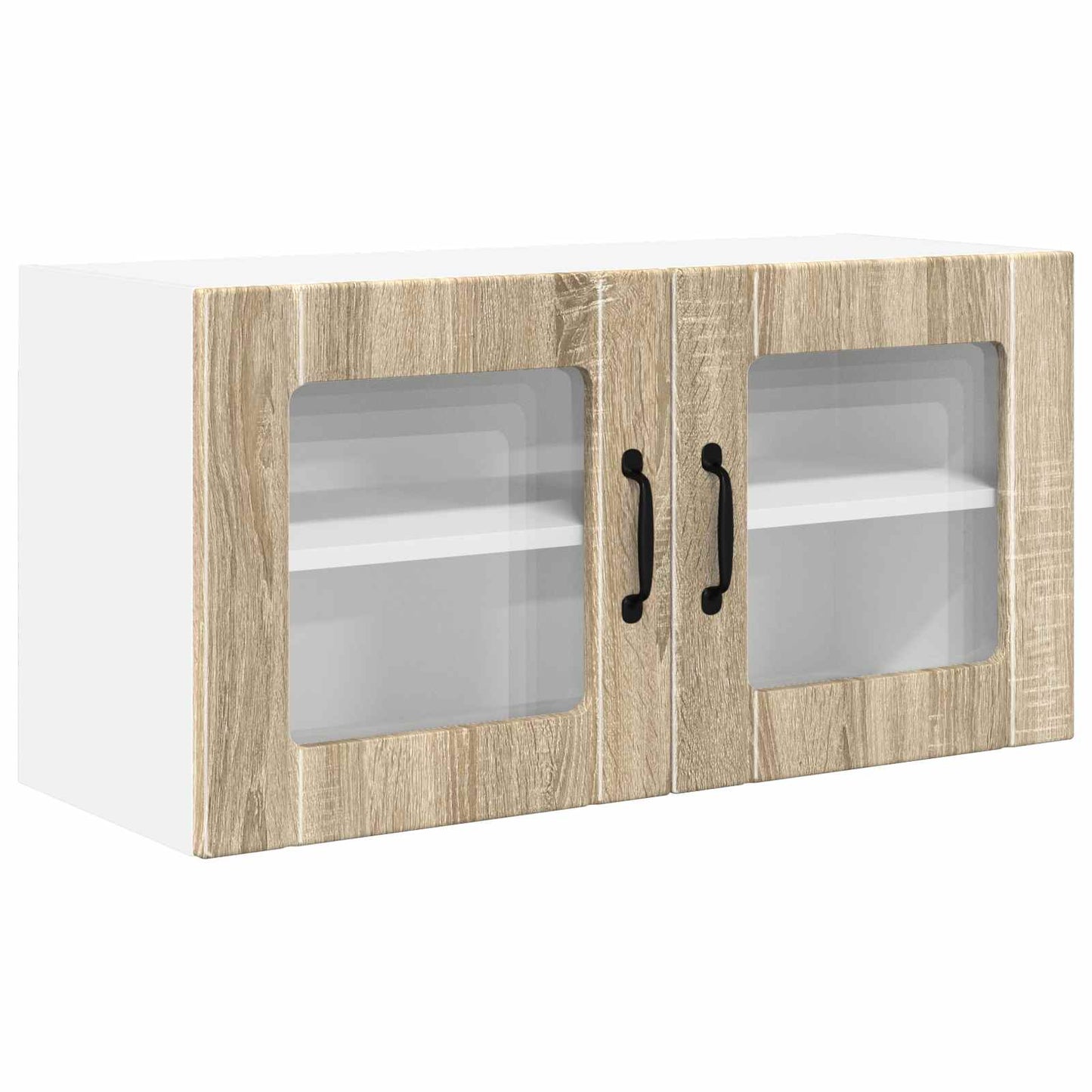 Wandglas-Schrank PORTO Sonoma-Eiche 80 x 31 x 40 cm