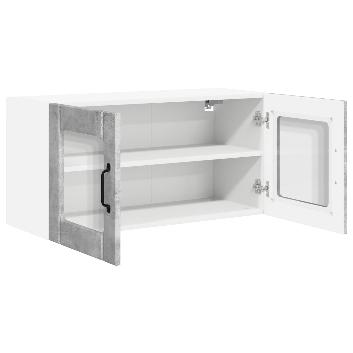 Wandglas-Schrank PORTO Beton Grau 80 x 31 x 40 cm Holzwerkstoff