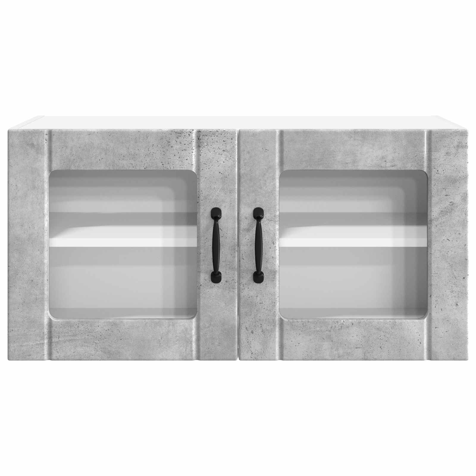 Wandglas-Schrank PORTO Beton Grau 80 x 31 x 40 cm Holzwerkstoff