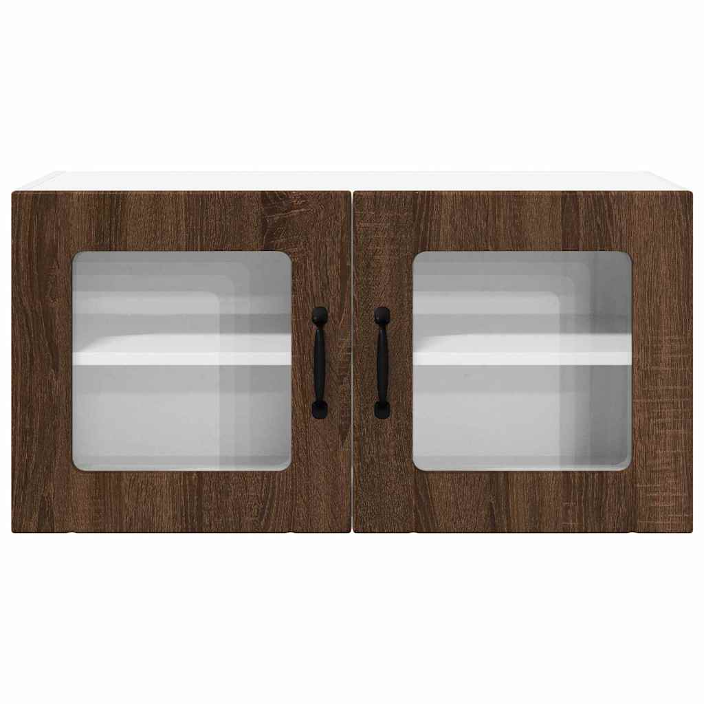 Küchenwandschrank mit Regal Braun Eichen-Optik 80 x 31 x 40 cm