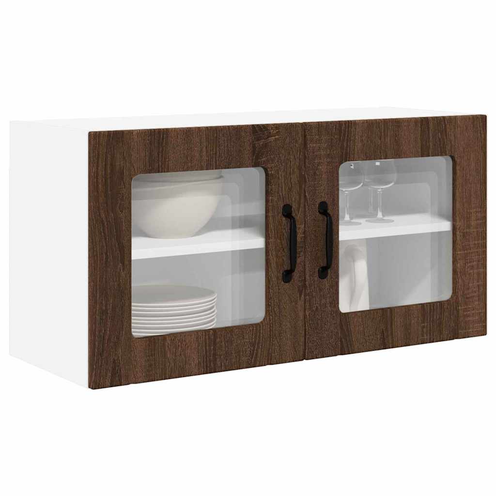 Küchenwandschrank mit Regal Braun Eichen-Optik 80 x 31 x 40 cm