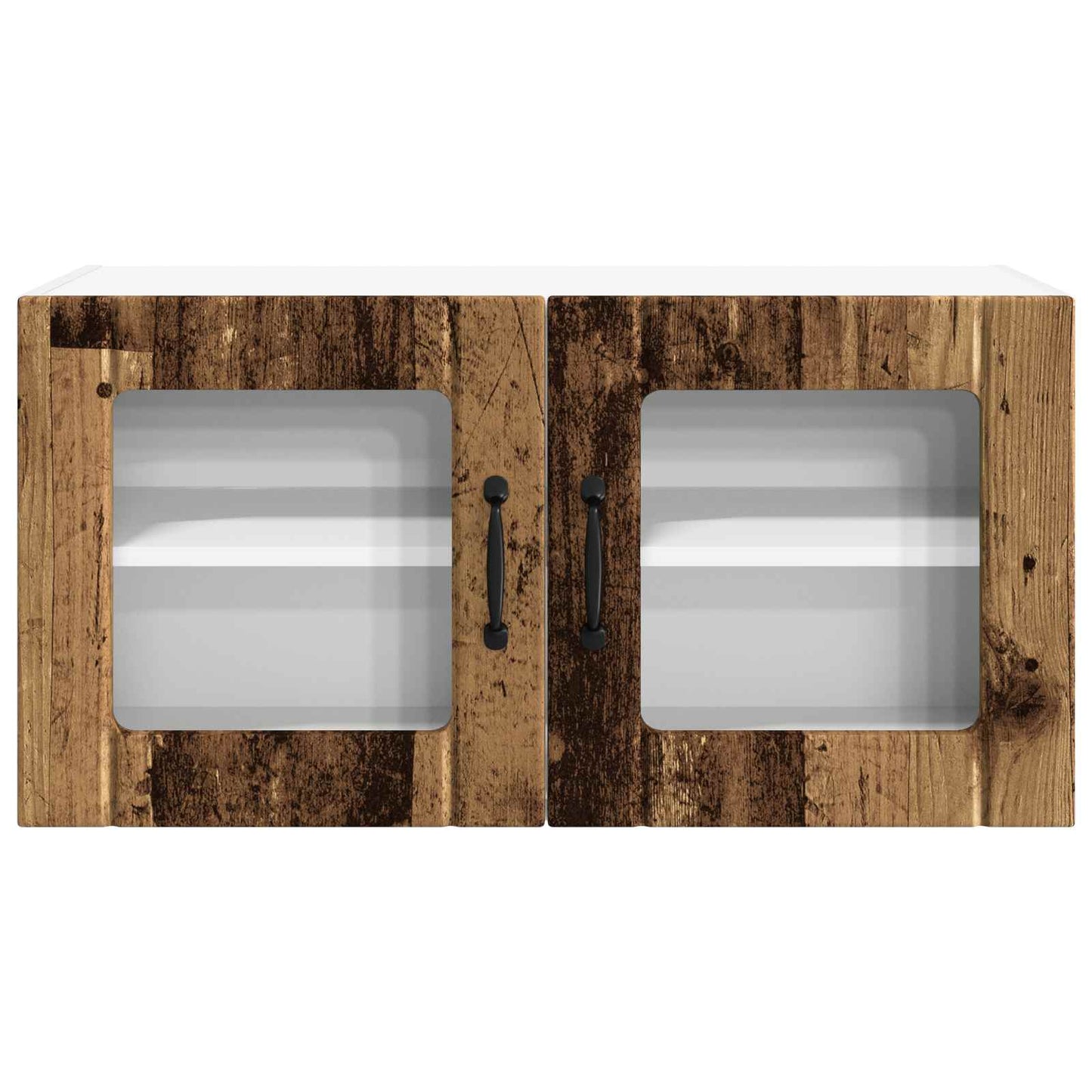 Wandglas-Schrank PORTO Altholz 80 x 31 x 40 cm Holzwerkstoff