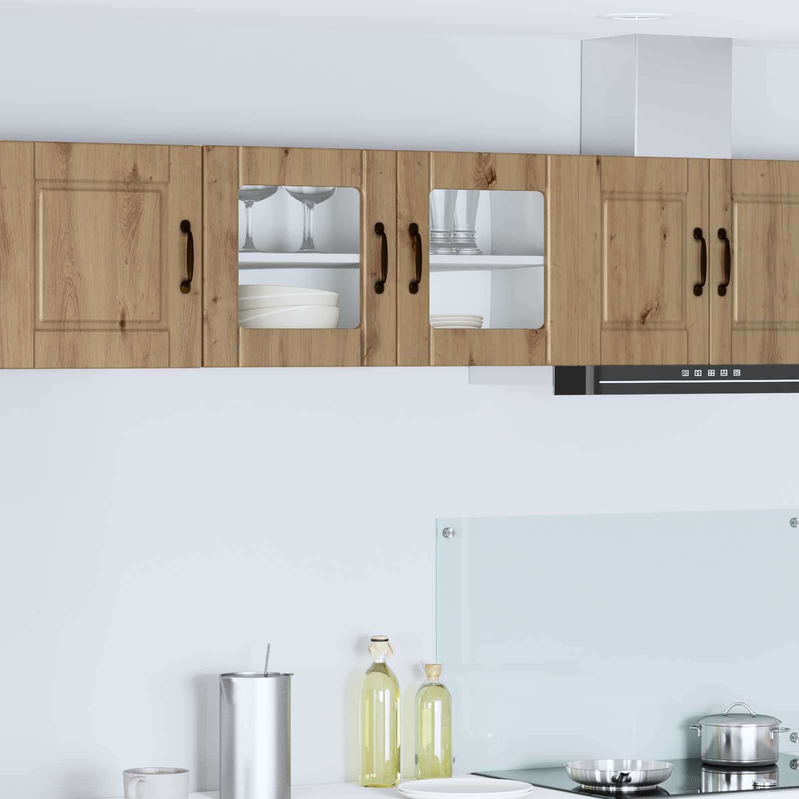 Wandglas-Schrank PORTO Artisan-Eiche 80 x 31 x 40 cm