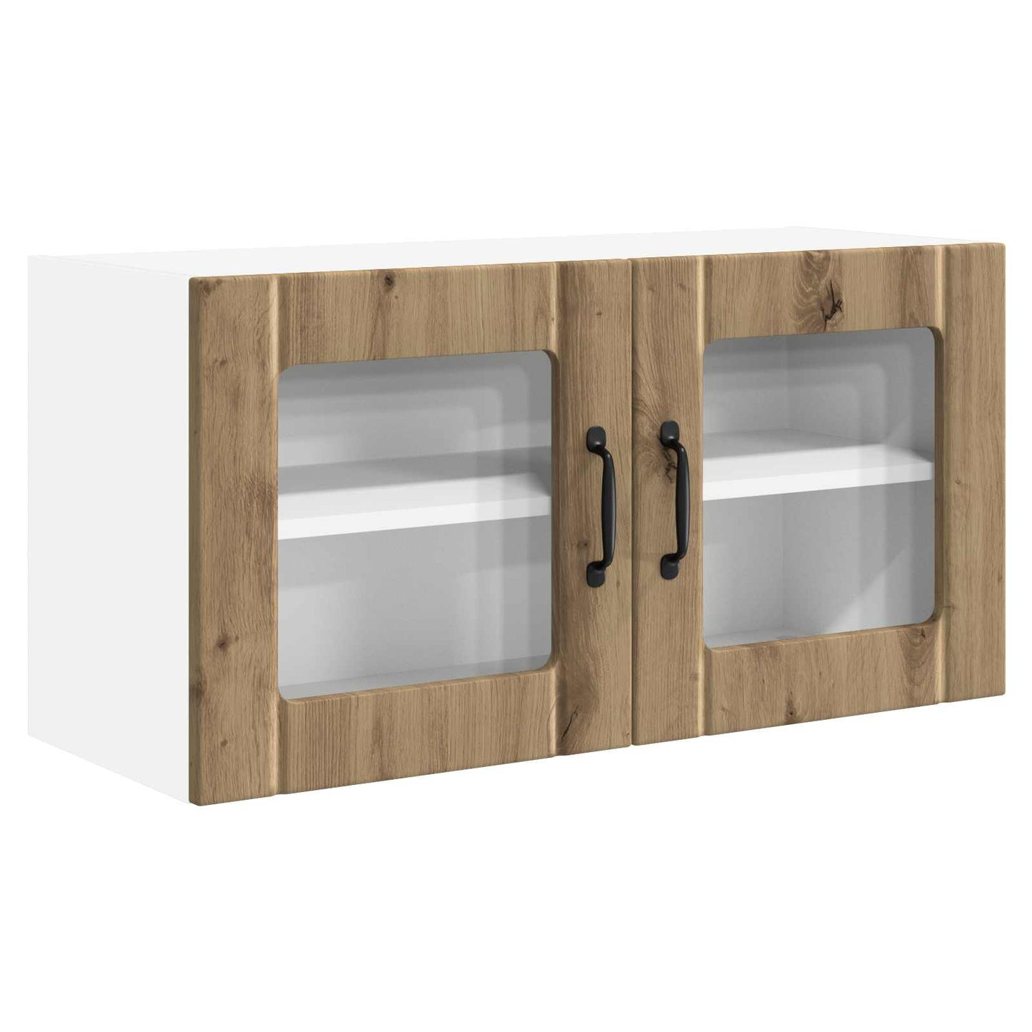 Wandglas-Schrank PORTO Artisan-Eiche 80 x 31 x 40 cm
