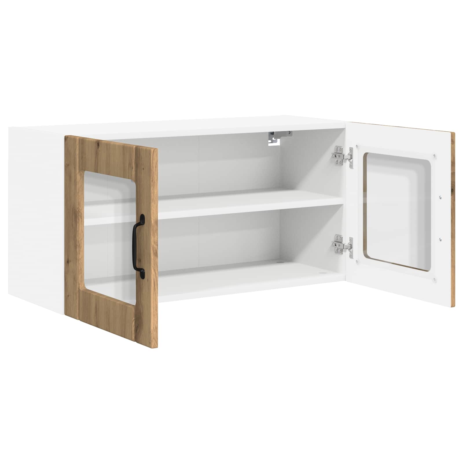 Wandglas-Schrank PORTO Artisan-Eiche 80 x 31 x 40 cm