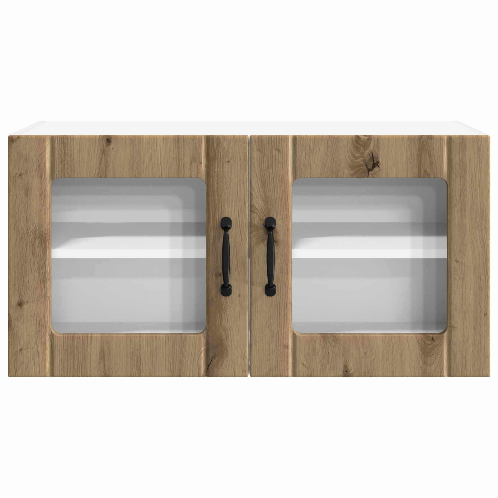 Wandglas-Schrank PORTO Artisan-Eiche 80 x 31 x 40 cm