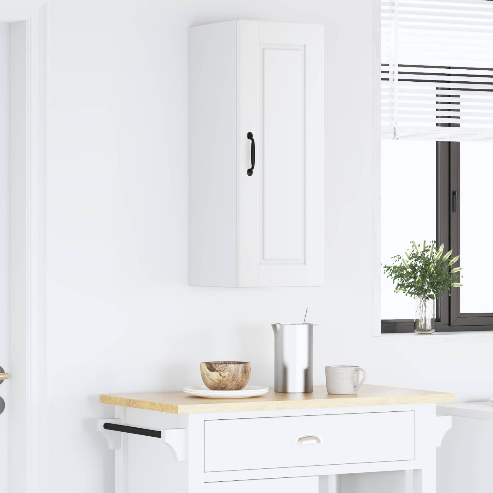 Wandschrank PORTO Weiß 30 x 31 x 80 cm Holzwerkstoff