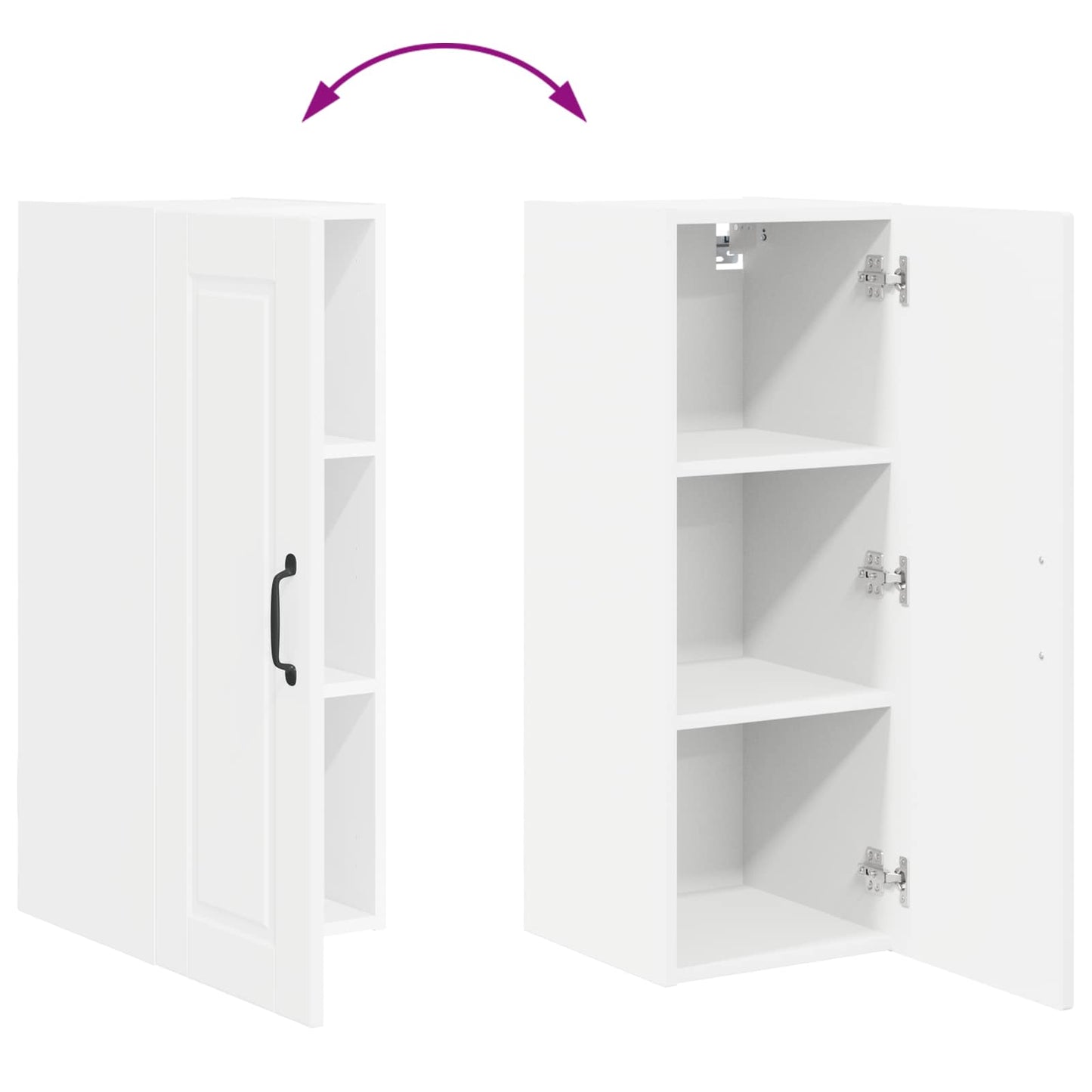 Wandschrank PORTO Weiß 30 x 31 x 80 cm Holzwerkstoff