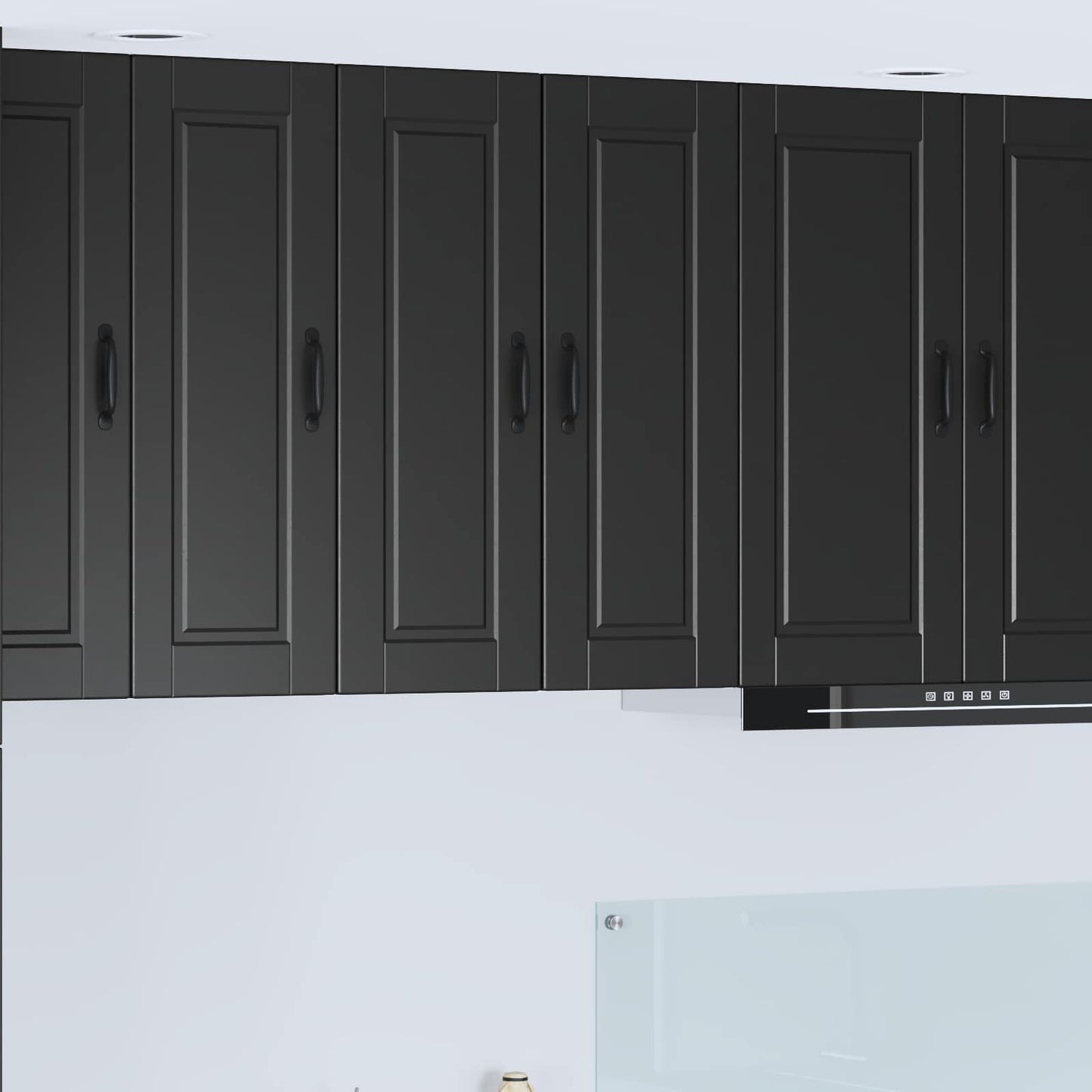 Wandschrank PORTO Schwarz 30 x 31 x 80 cm Holzwerkstoff