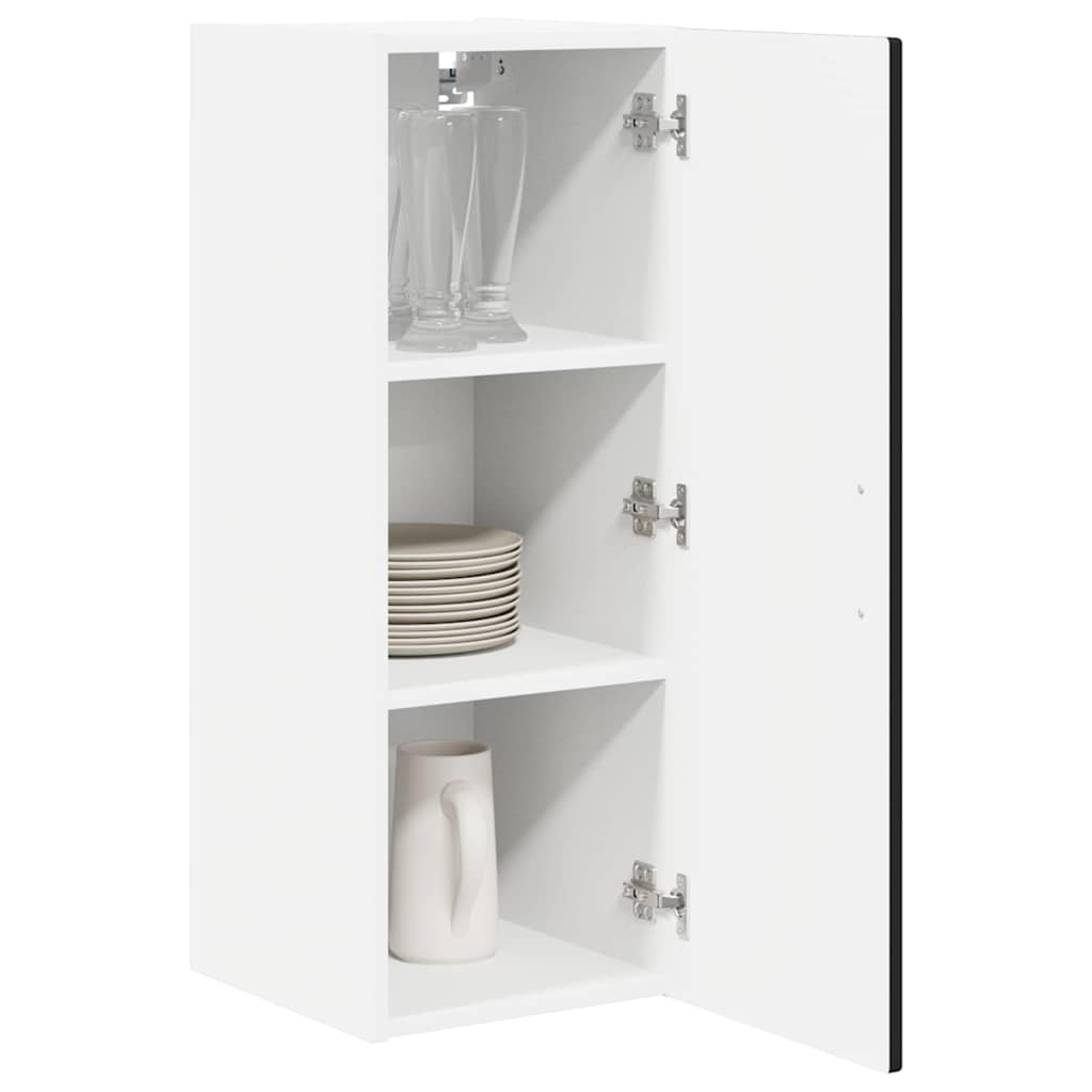 Wandschrank PORTO 2 stk. Schwarz Holzwerkstoff
