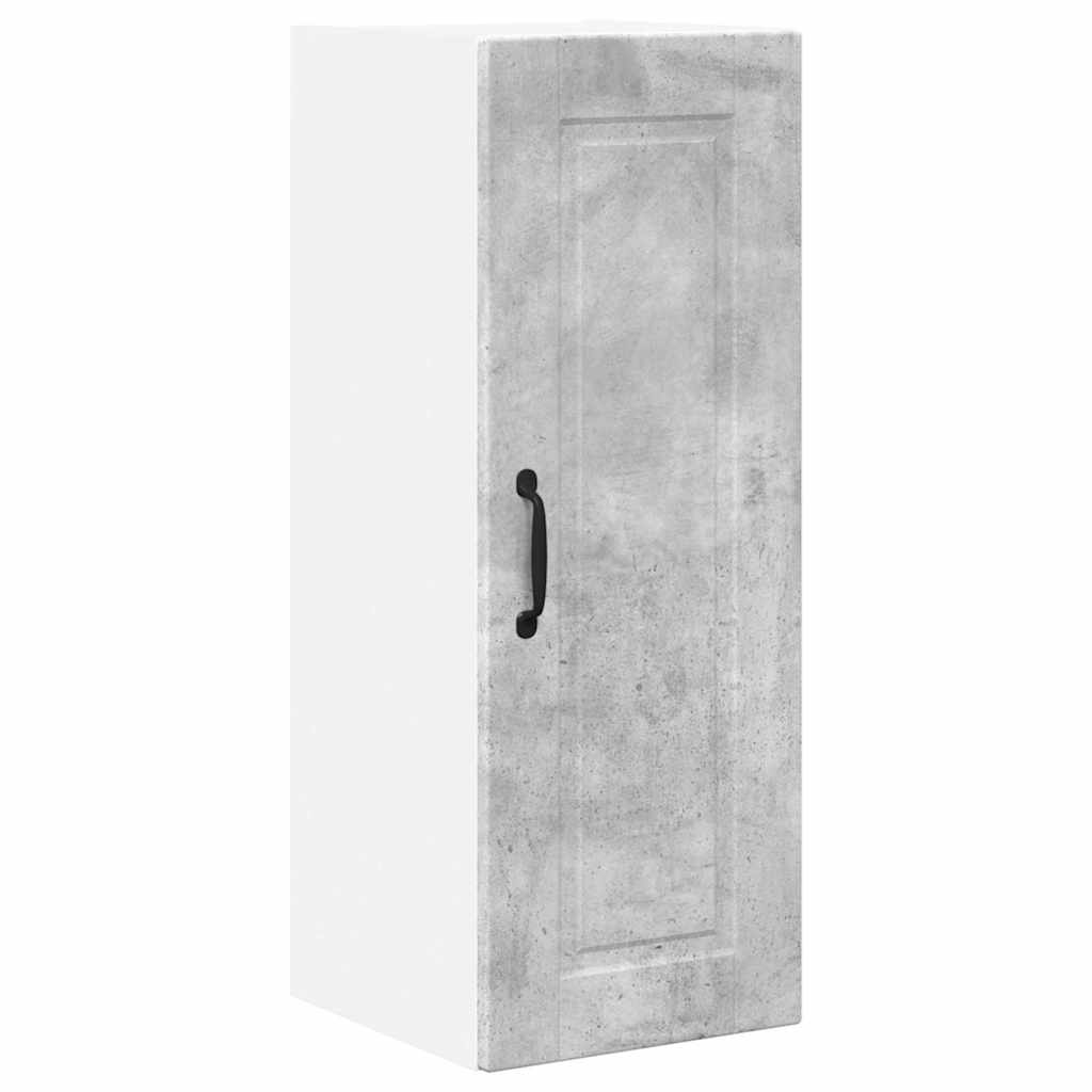 Küchenwandschrank mit Regal 2 pcs Beton Grau 30 x 31 x 80 cm