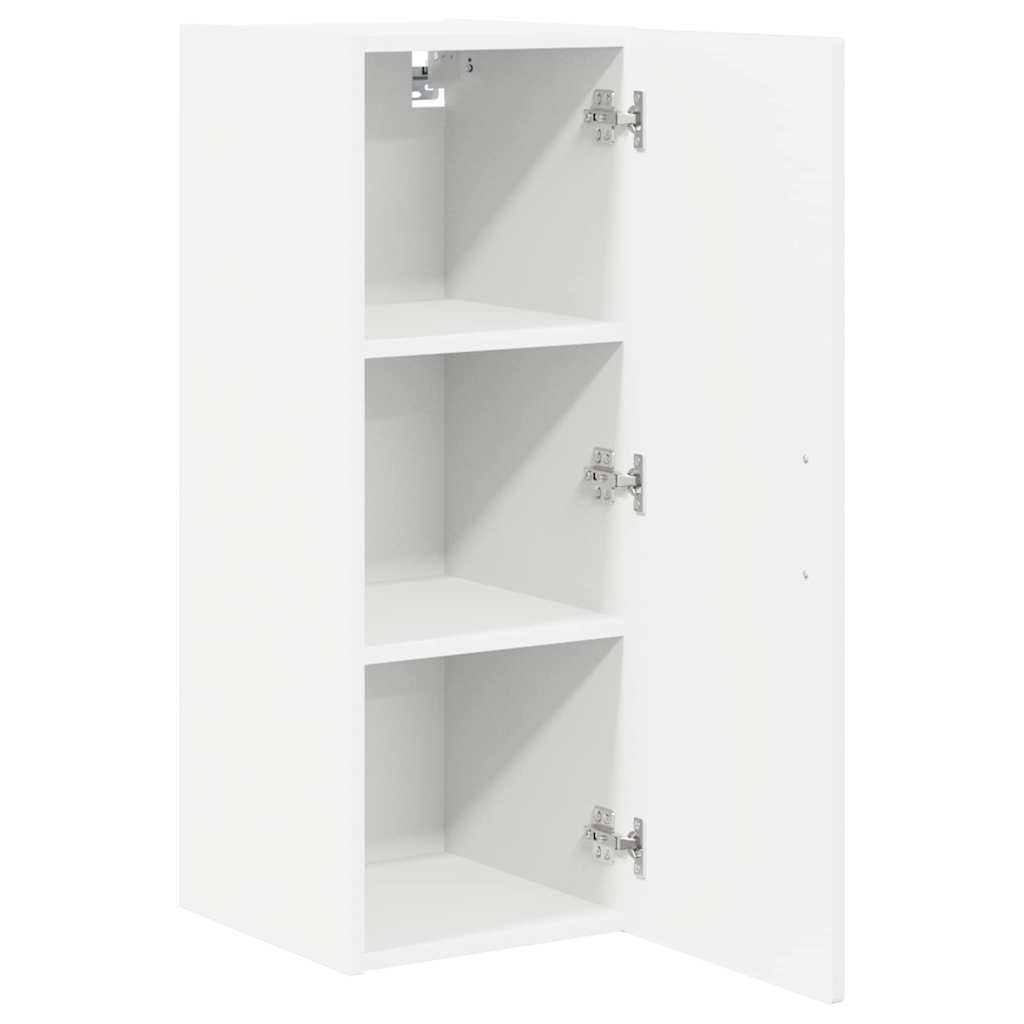 Küchenwandschrank mit Tür 2 pcs Hochglanz Weiß 30 x 31 x 80 cm