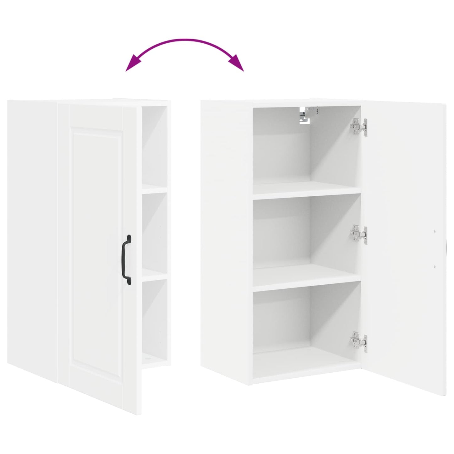 Wandschrank PORTO Weiß 40 x 31 x 80 cm Holzwerkstoff