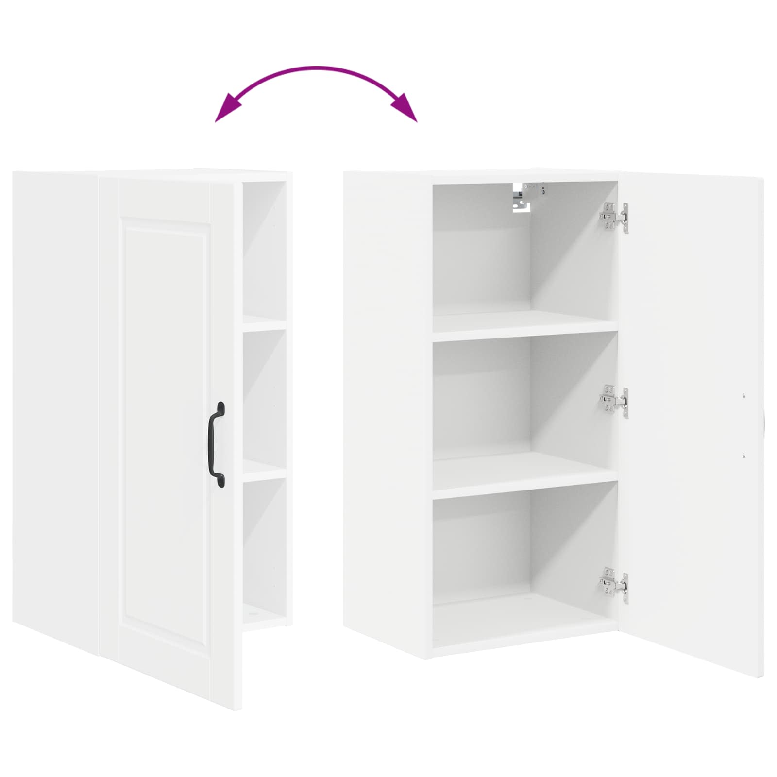 Wandschrank PORTO Weiß 40 x 31 x 80 cm Holzwerkstoff