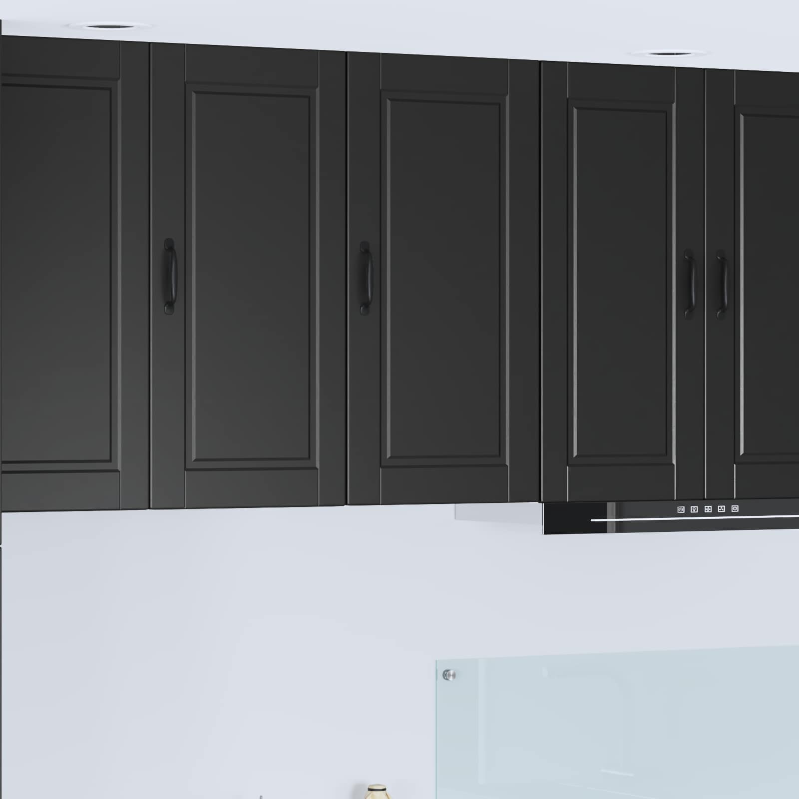 Wandschrank PORTO Schwarz 40 x 31 x 80 cm Holzwerkstoff