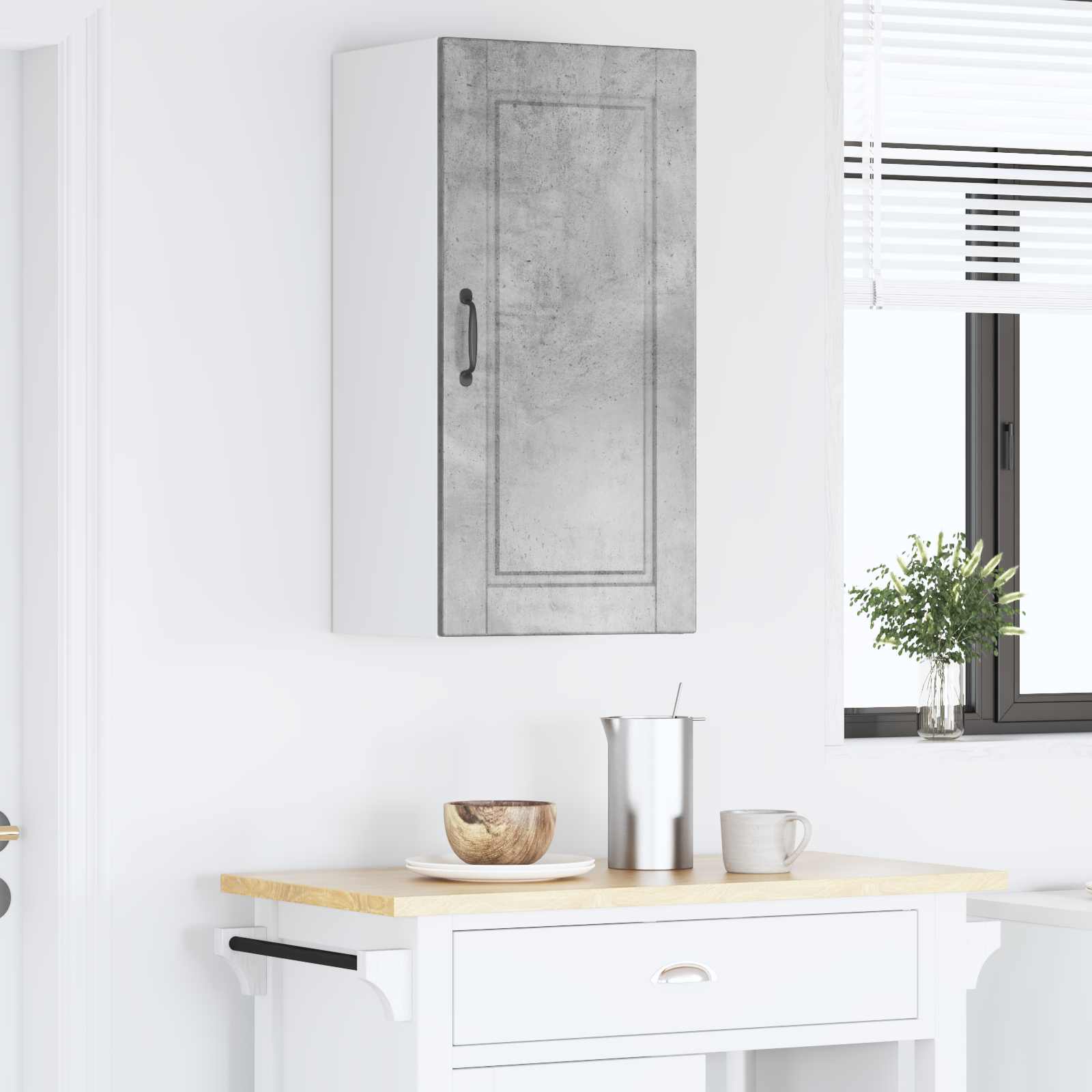 Wandschrank PORTO Beton Grau 40 x 31 x 80 cm Holzwerkstoff