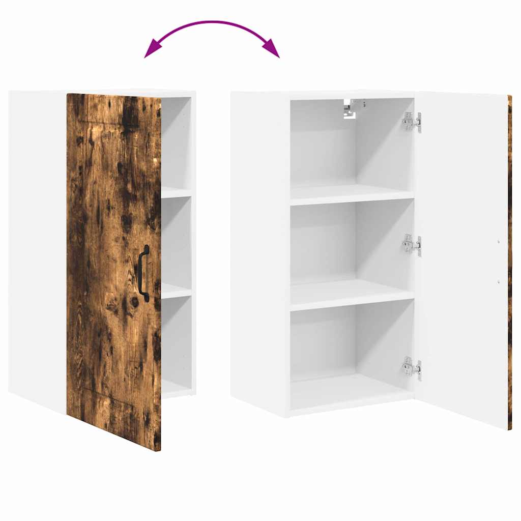 Küchenwandschrank mit Regal Geräucherte Eiche 40 x 31 x 80 cm