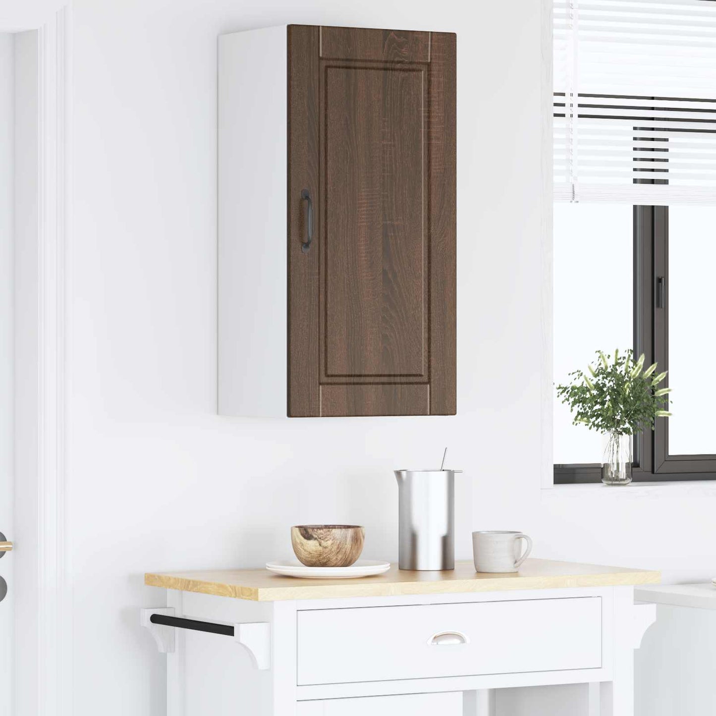 Wandschrank PORTO Braun Eichen-Optik 40 x 31 x 80 cm