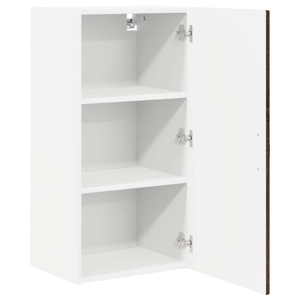 Küchenwandschrank mit Regal Braun Eichen-Optik 40 x 31 x 80 cm