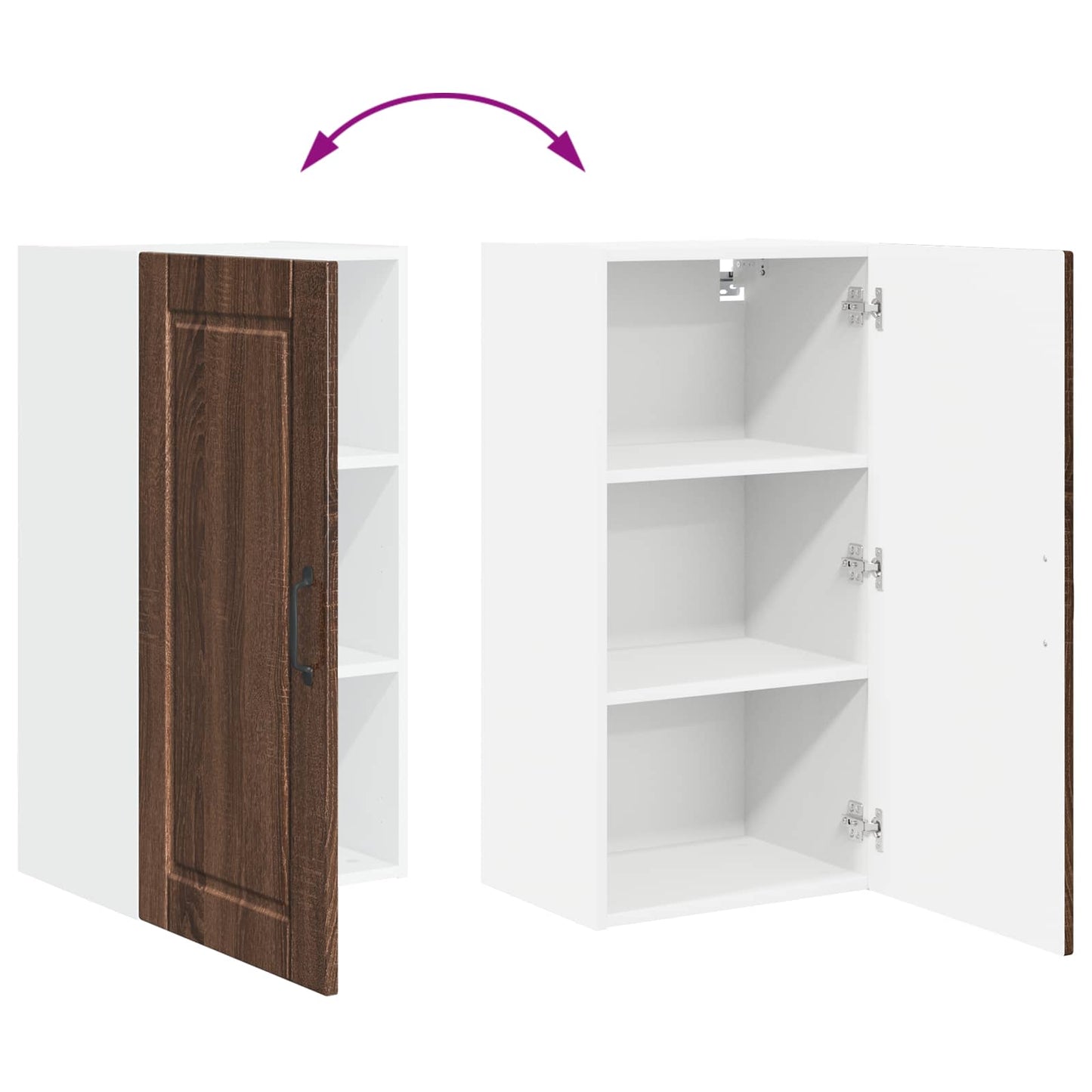 Wandschrank PORTO Braun Eichen-Optik 40 x 31 x 80 cm