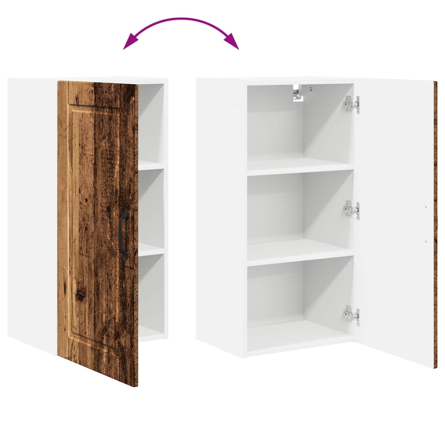 Wandschrank PORTO Altholz 40 x 31 x 80 cm Holzwerkstoff