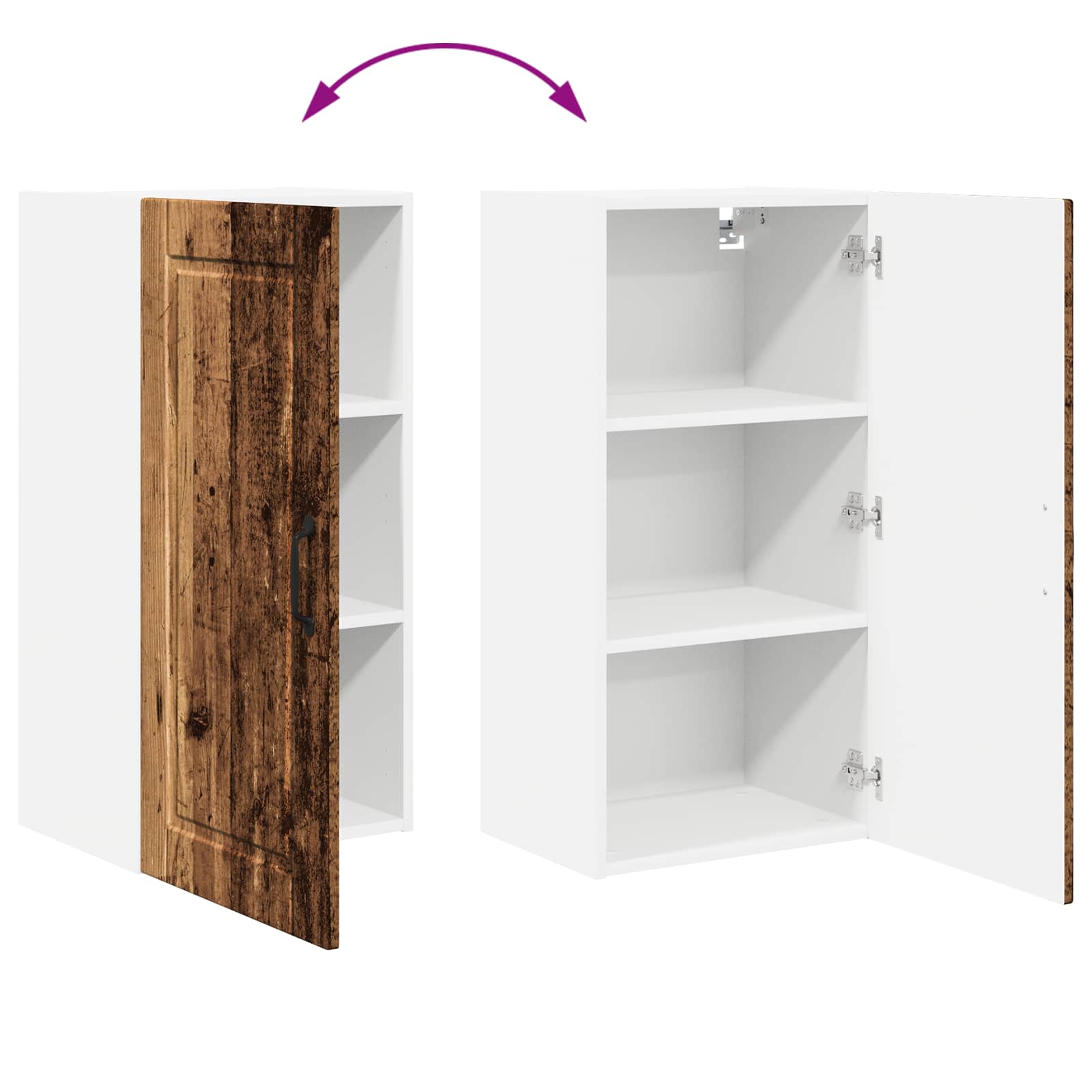 Wandschrank PORTO Altholz 40 x 31 x 80 cm Holzwerkstoff