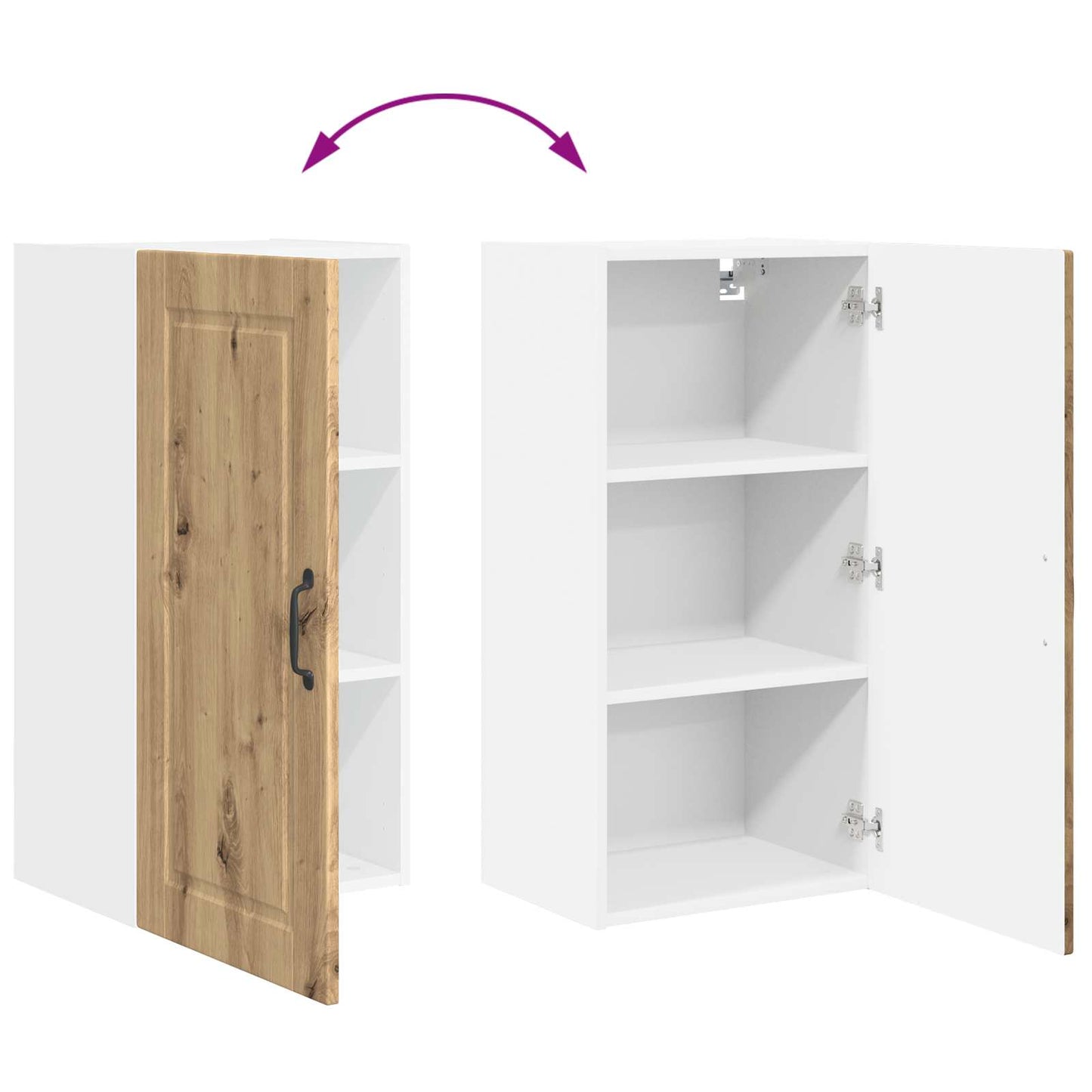 Wandschrank PORTO Artisan-Eiche 40 x 31 x 80 cm Holzwerkstoff