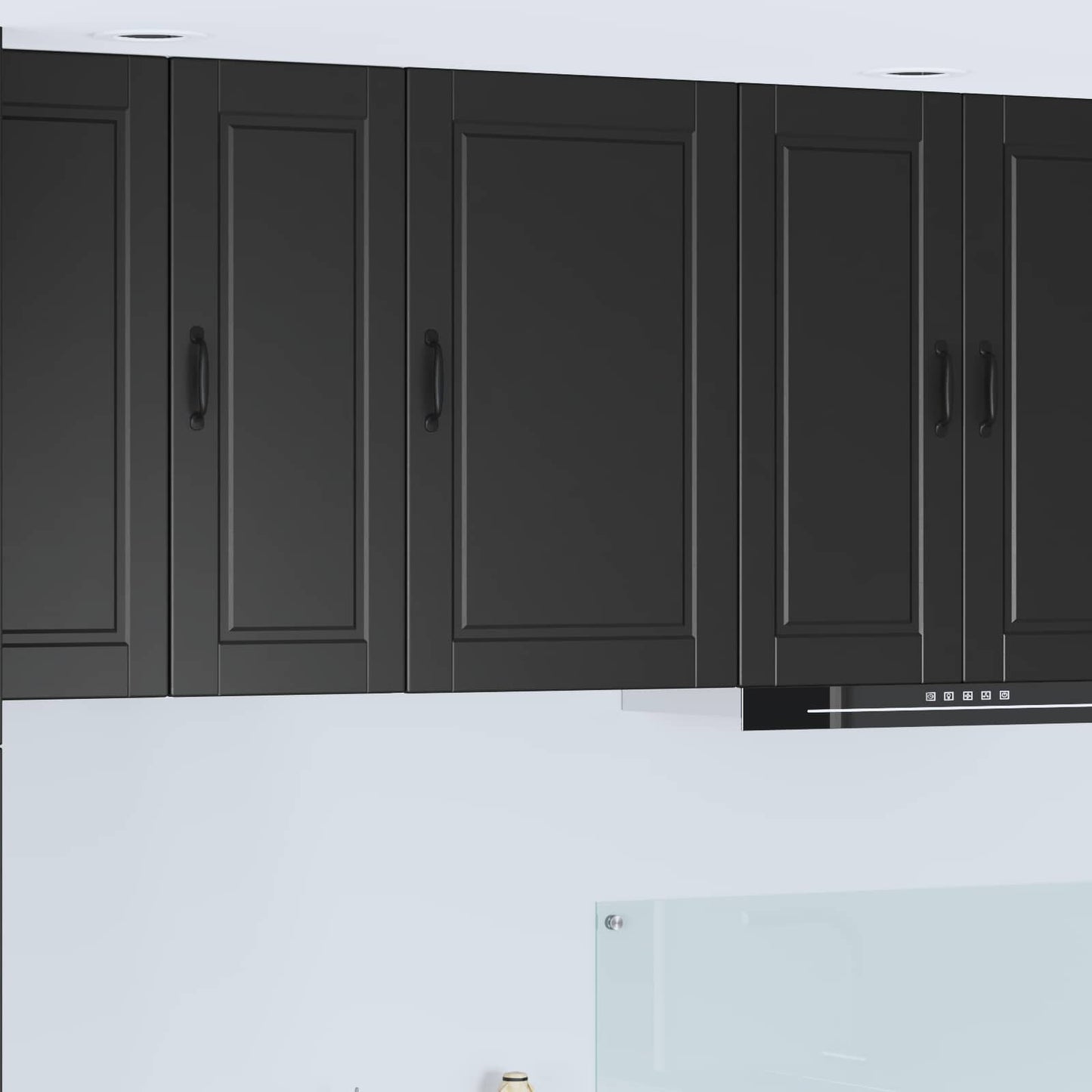 Wandschrank PORTO Schwarz 50 x 31 x 80 cm Holzwerkstoff