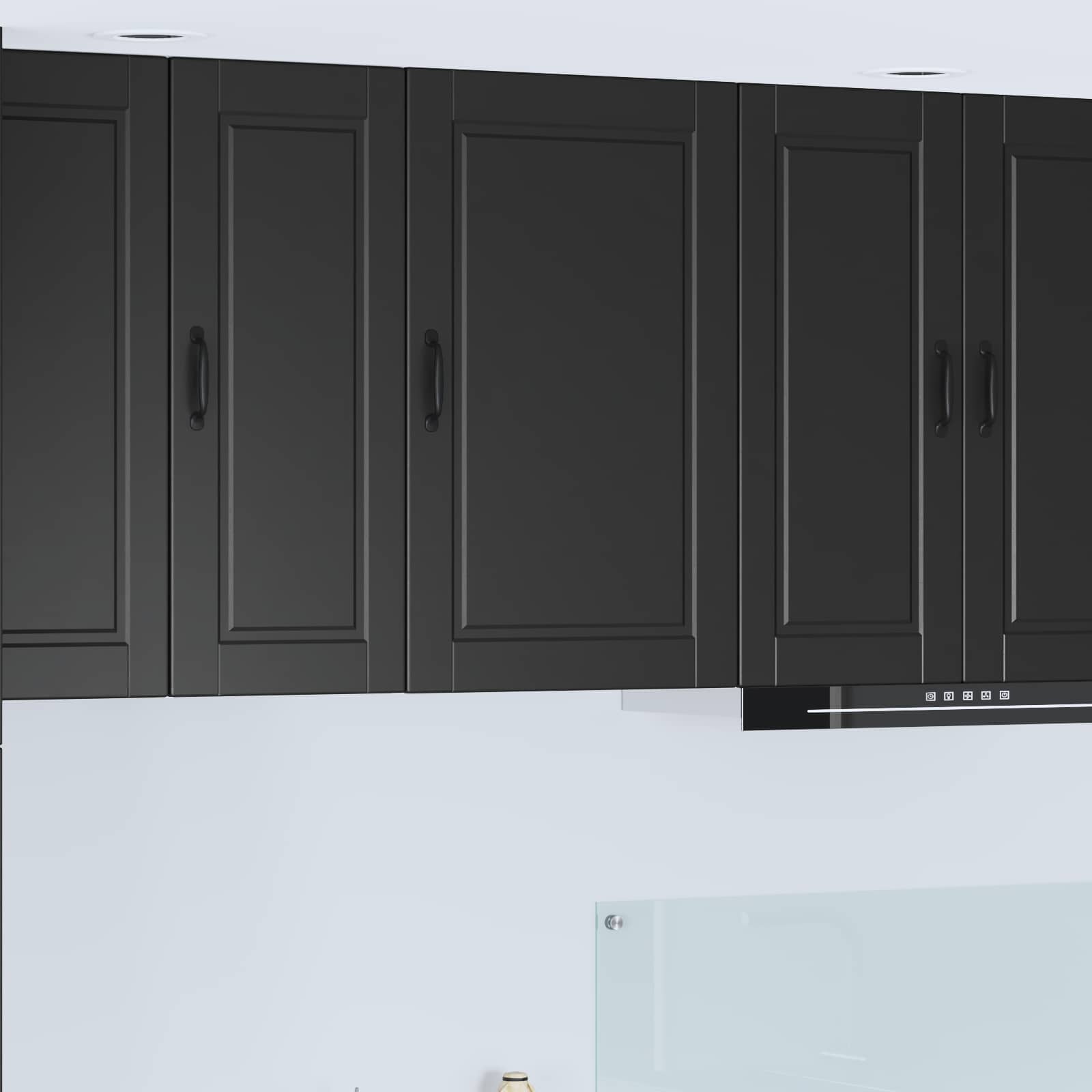 Wandschrank PORTO Schwarz 50 x 31 x 80 cm Holzwerkstoff