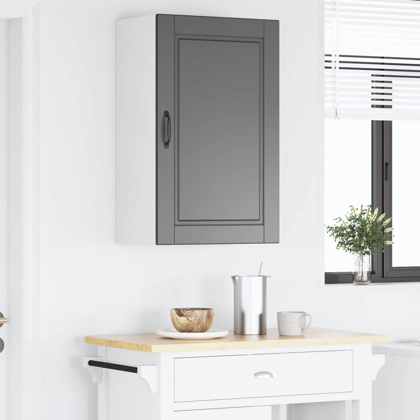 Wandschrank PORTO Schwarz 50 x 31 x 80 cm Holzwerkstoff