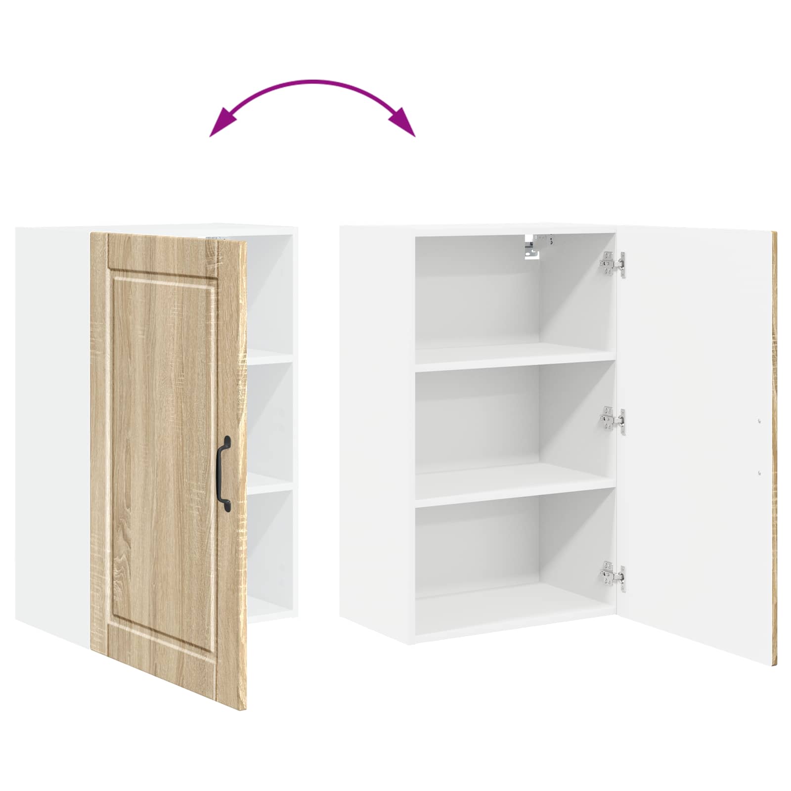 Wandschrank PORTO Sonoma-Eiche 50 x 31 x 80 cm Holzwerkstoff