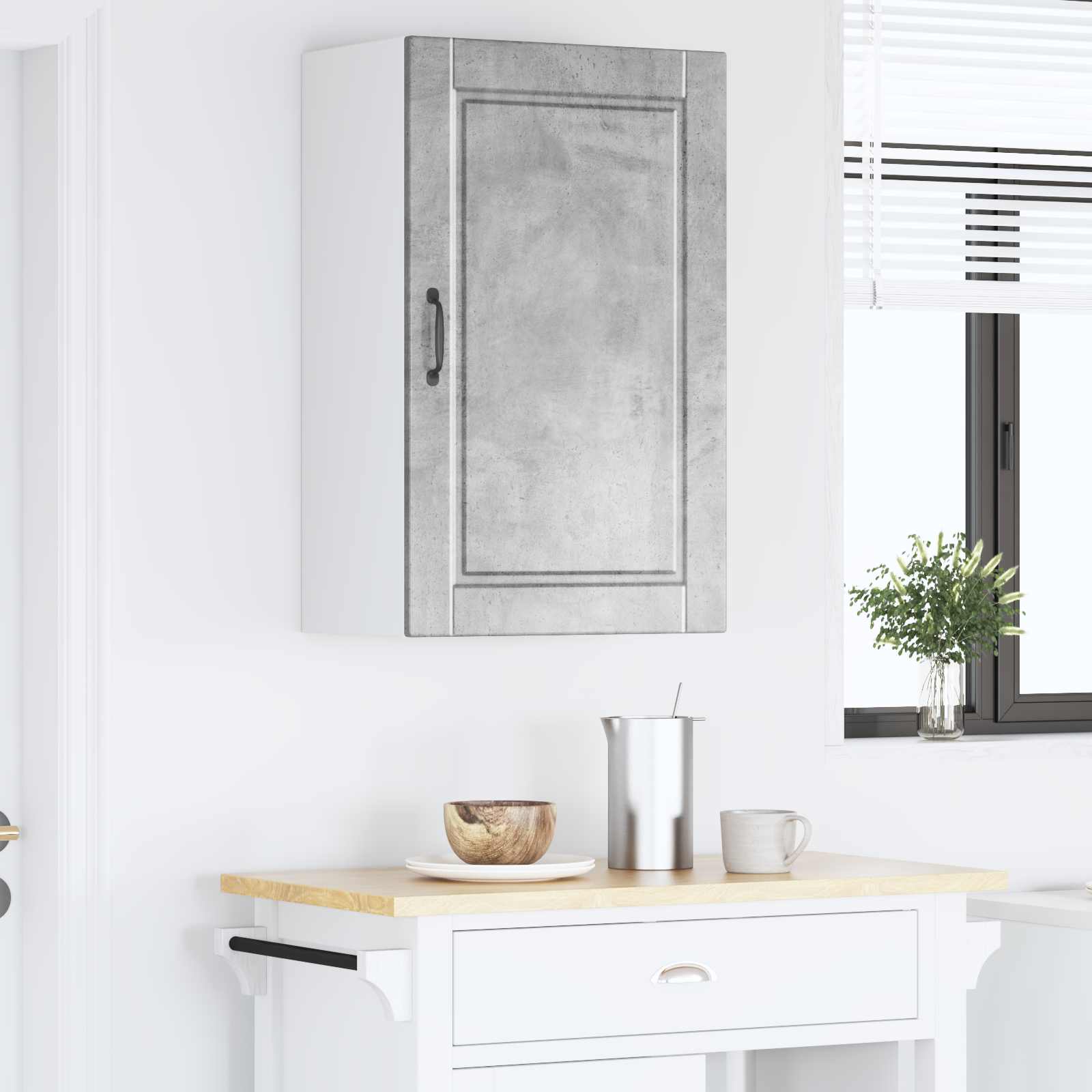 Wandschrank PORTO Beton Grau 50 x 31 x 80 cm Holzwerkstoff