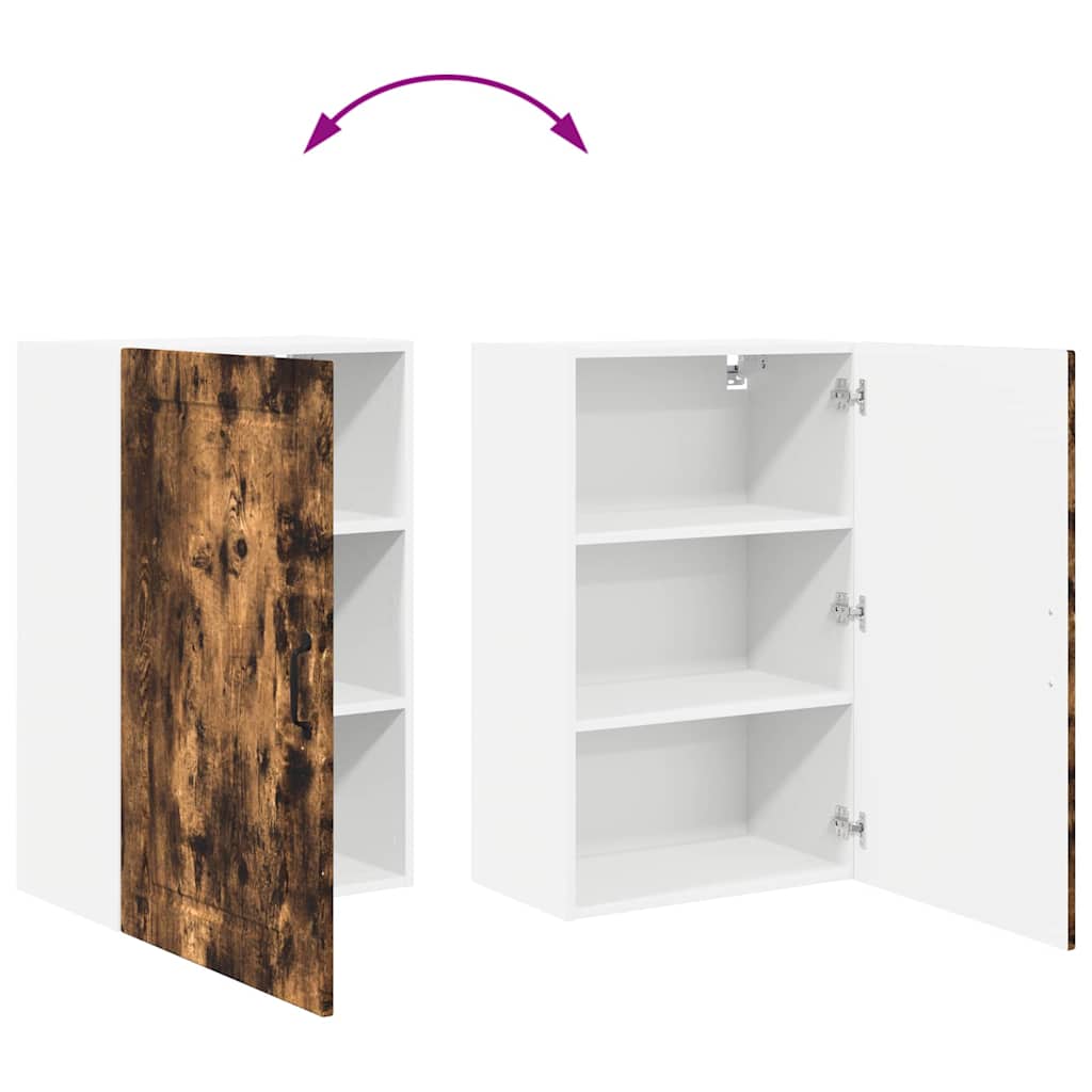 Küchenwandschrank mit Regal Geräucherte Eiche 50 x 31 x 80 cm