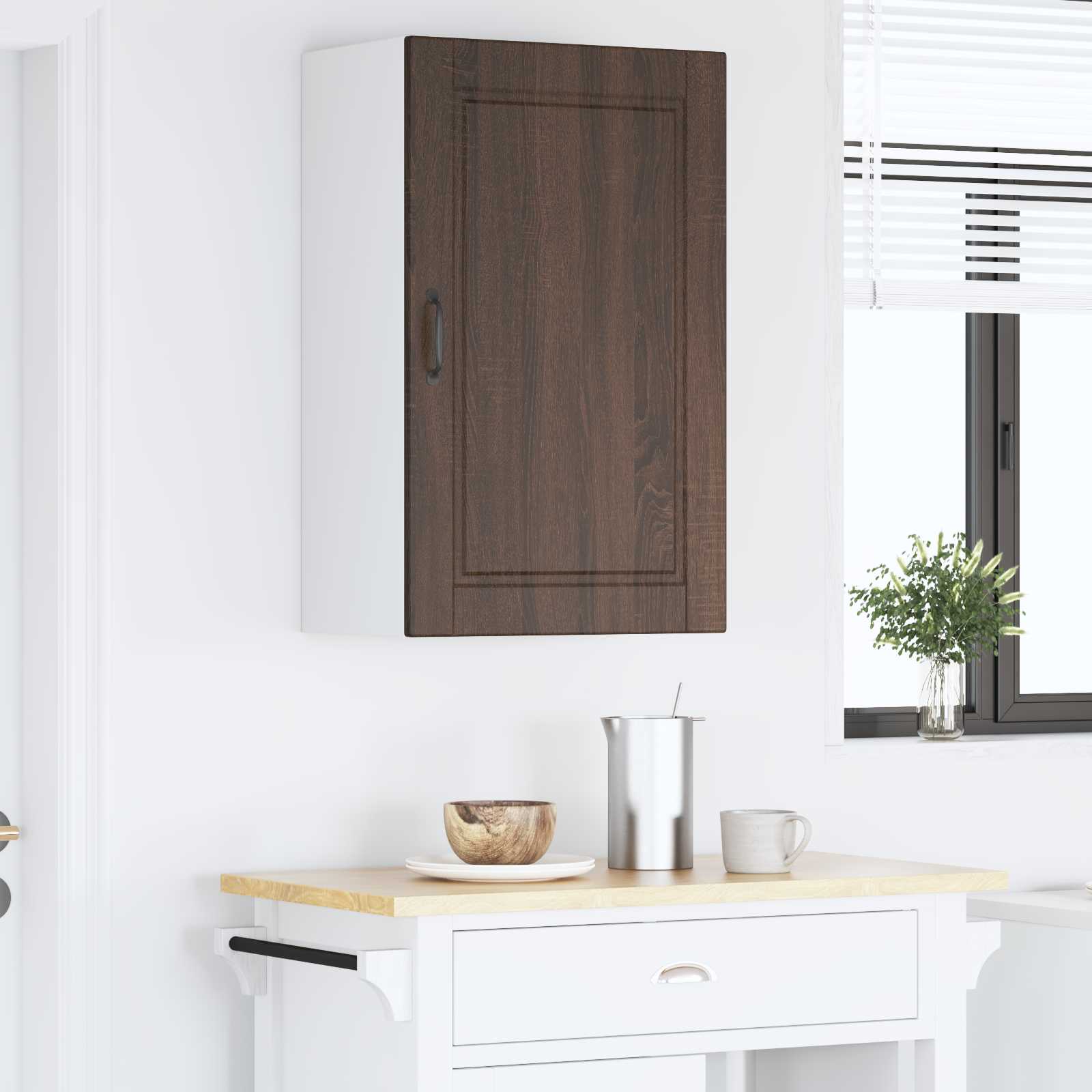 Wandschrank PORTO Braun Eichen-Optik 50 x 31 x 80 cm