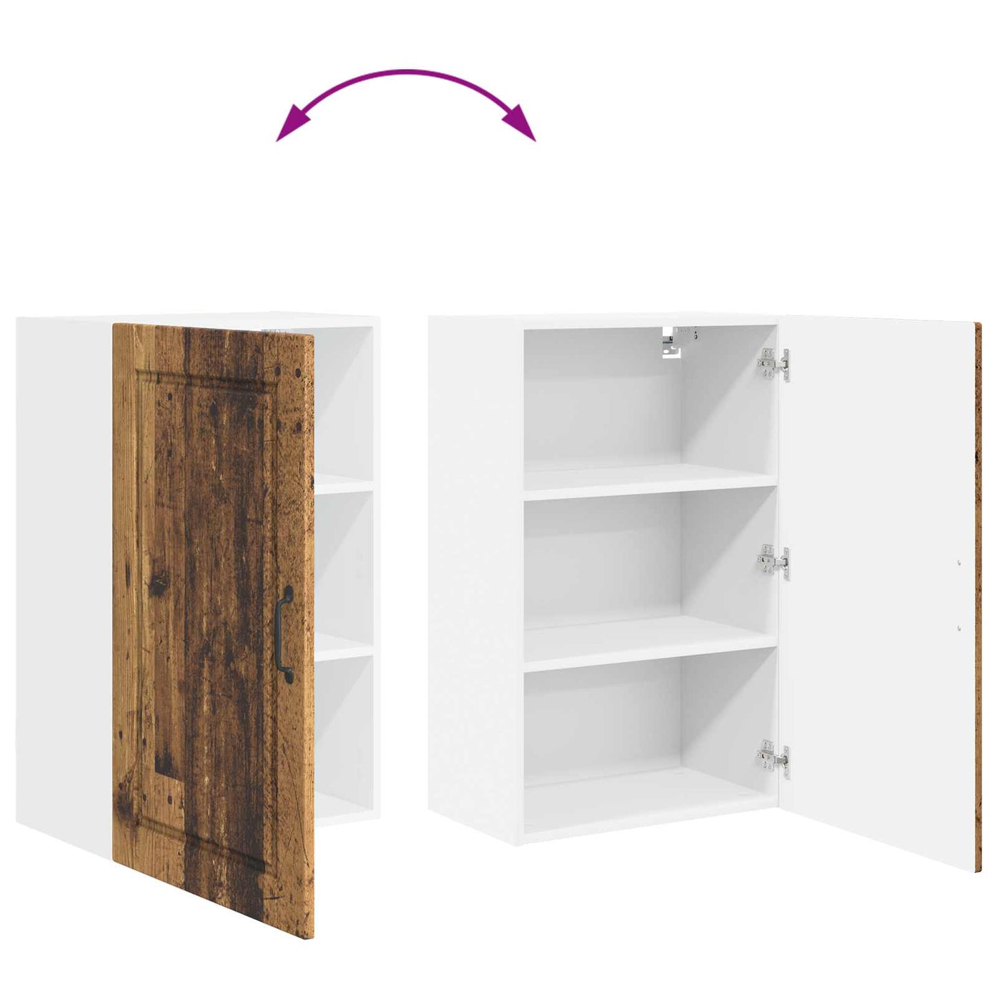 Wandschrank PORTO Altholz 50 x 31 x 80 cm Holzwerkstoff